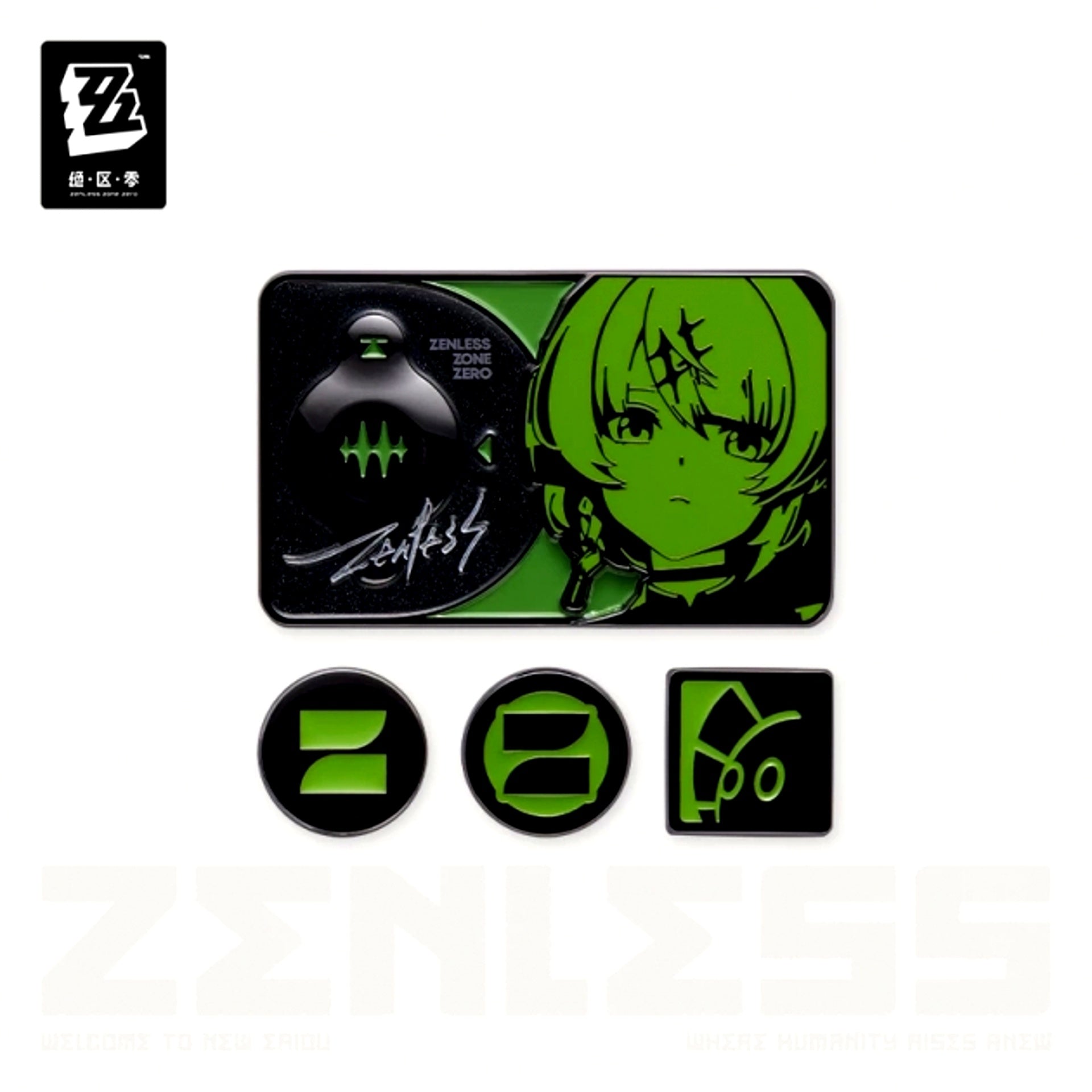 Zenless Zone Zero Amusement Park Radiant Moments Series Metal Pin Badge Set Anby [NEW]