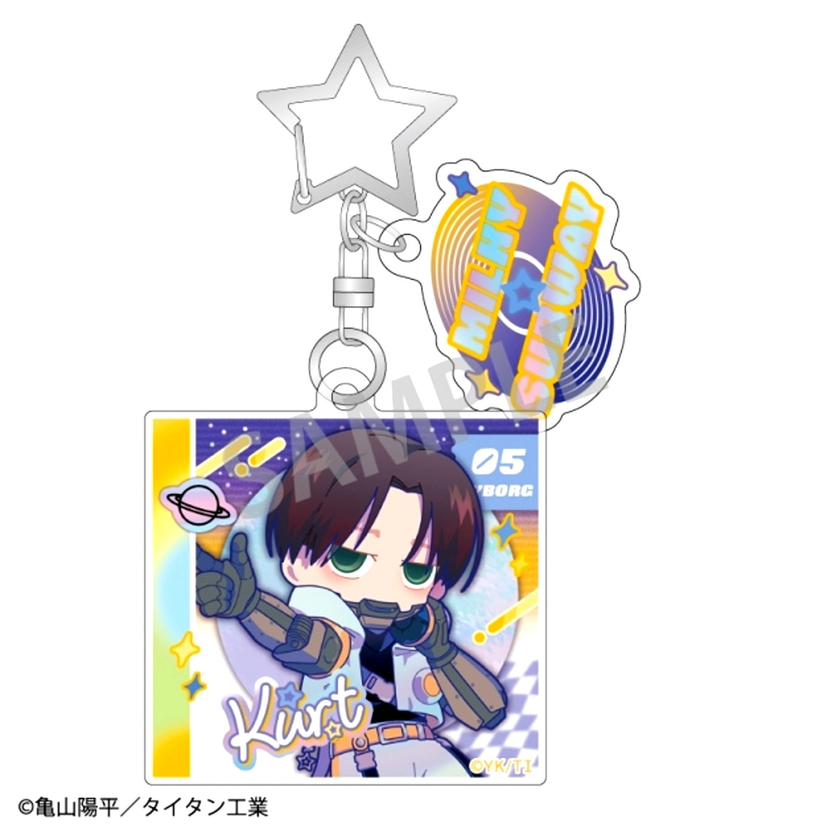 Galaxy Express Milky Subway Double Parts Acrylic Keychain Kart / Newly Drawn Vol.3 COSMOS IDOL [NEW]