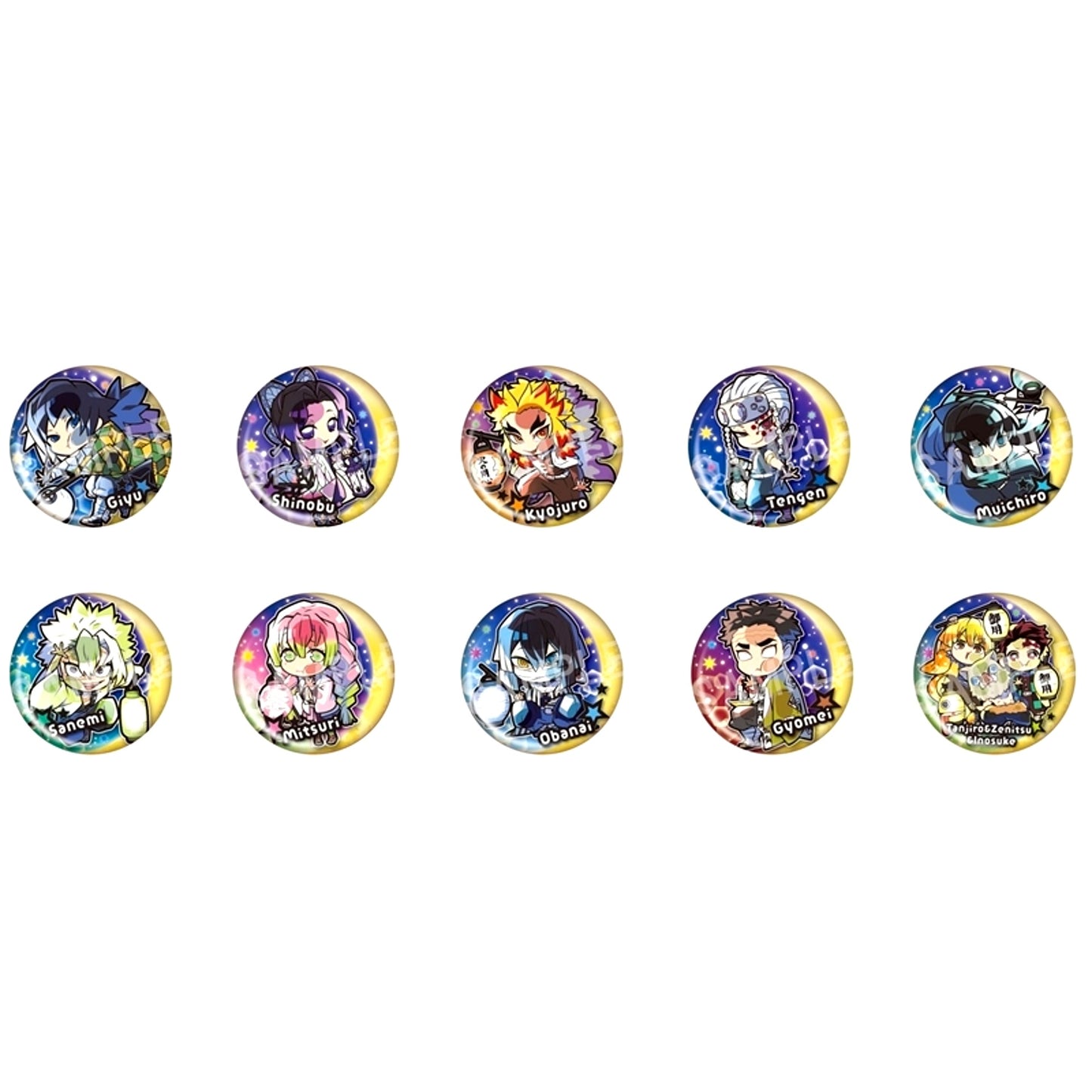 Demon Slayer: Kimetsu no Yaiba Pita! Deformed Night Watch Random Button Goods - Bache [NEW]