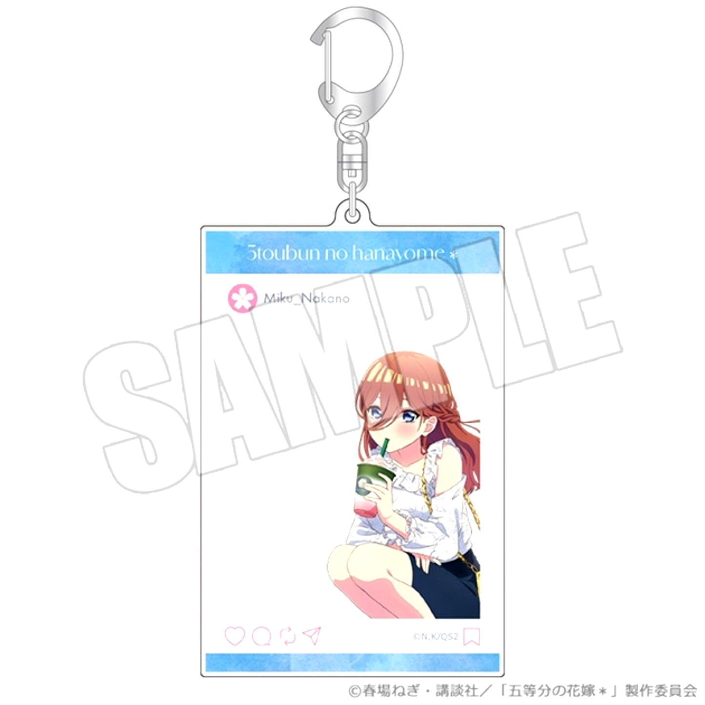 The Quintessential Quintuplets* SNS Style Acrylic Keychain <Blossoming Girlfriend and a Bite of Spring Miku> [NEW]