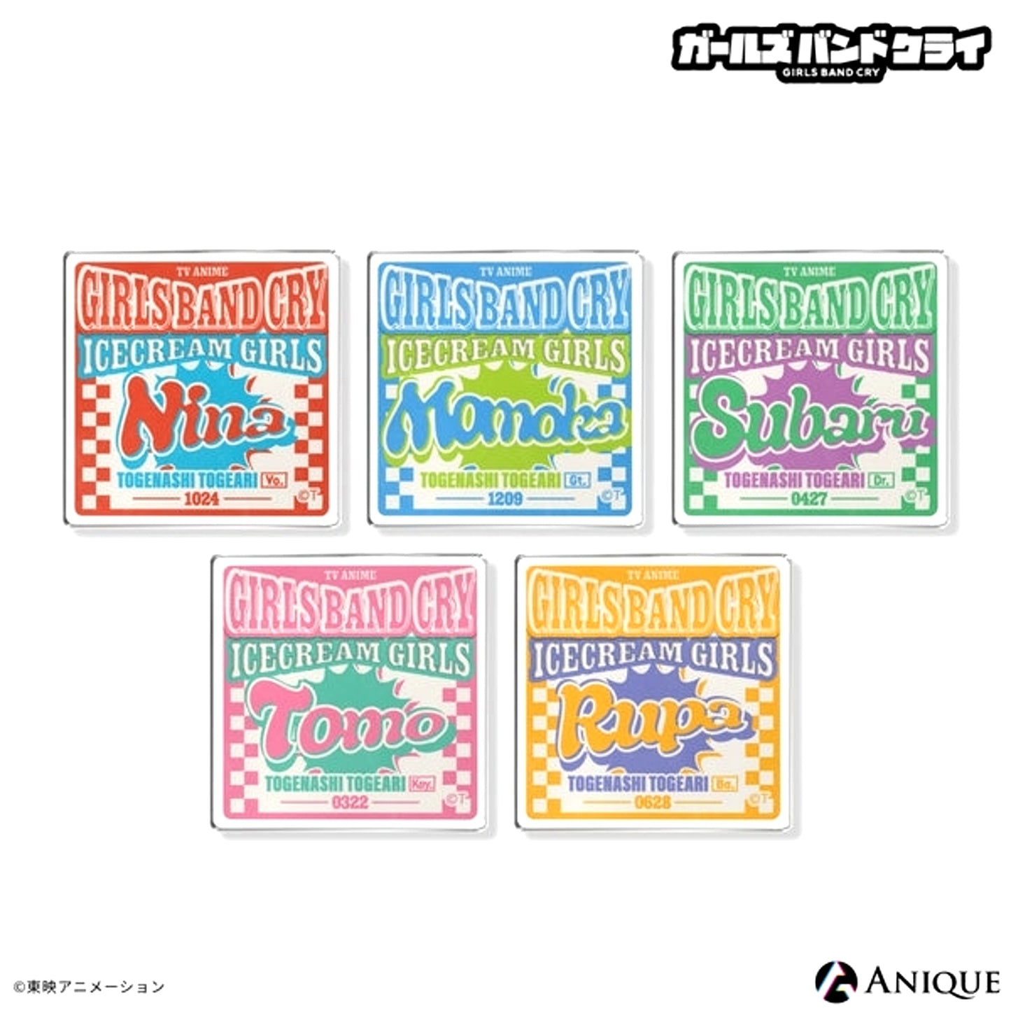 Girls Band Cry Ice Cream Girls Trading Acrylic Badge (All 5 Types) [NEW]