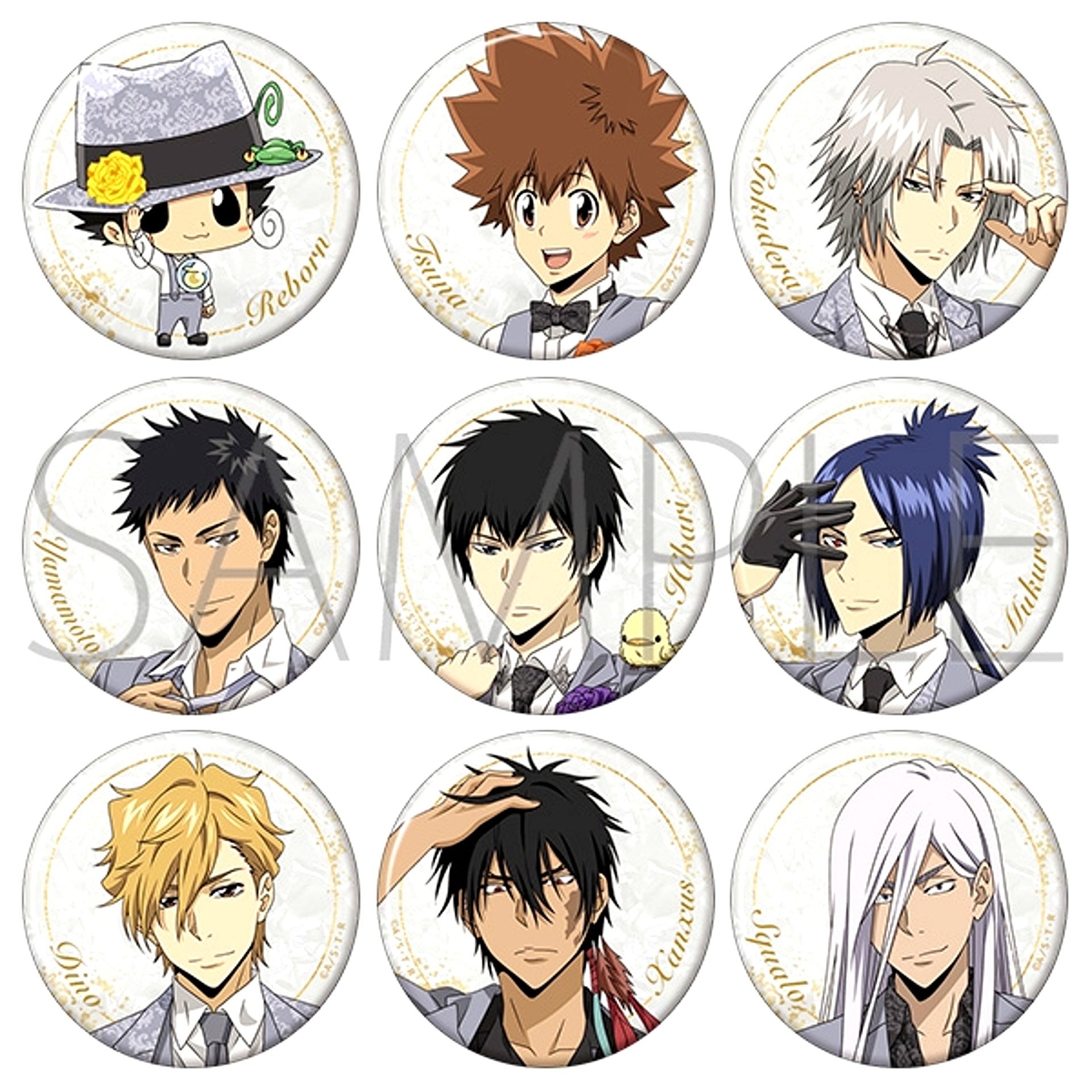 Katekyo Hitman Reborn! Marble Style Character Badge Collection ~Formal Style~ [NEW]