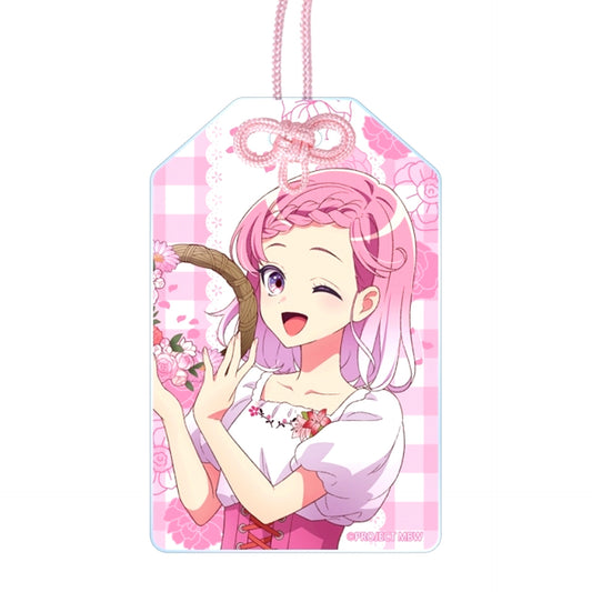Maebashi Witches Newly Drawn Yuina Akagi Flower Festival ver. Acrylic Omamori Charm [NEW]