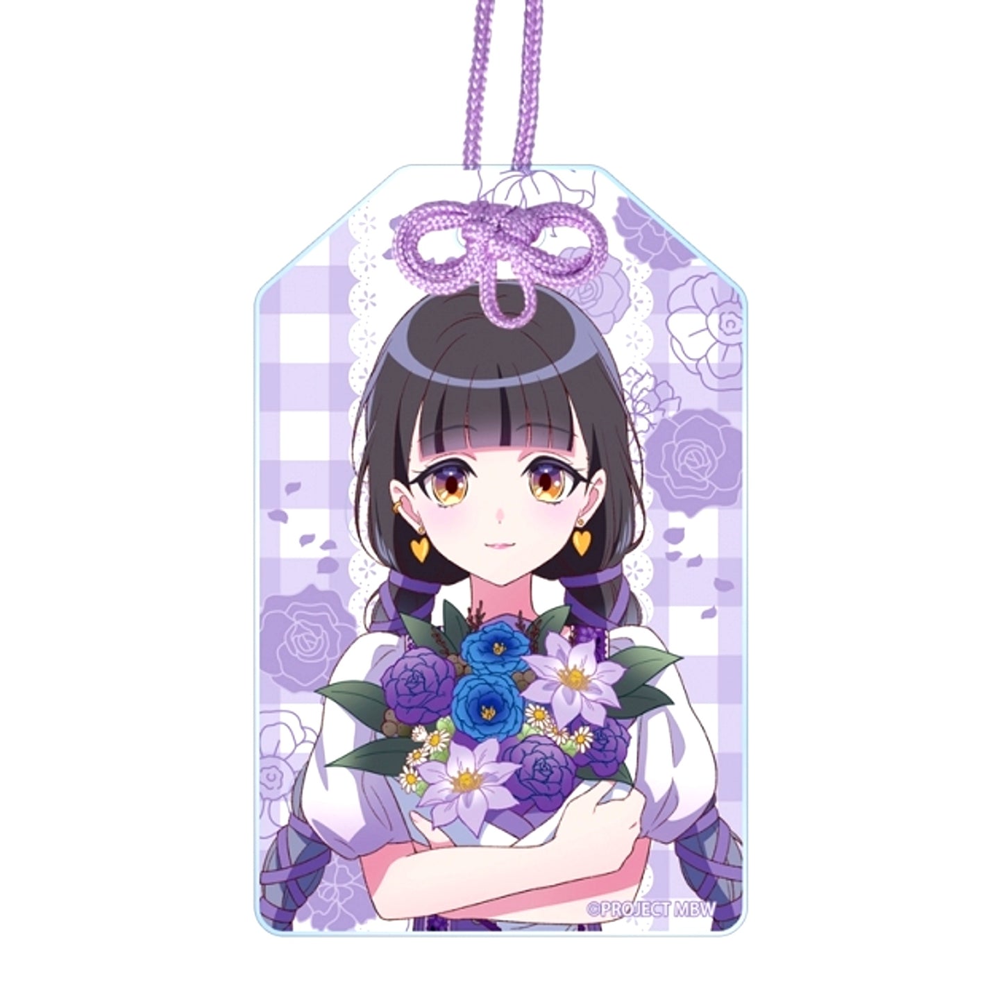 Maebashi Witches Newly Drawn Azu Shinzato Flower Festival ver. Acrylic Omamori Charm [NEW]