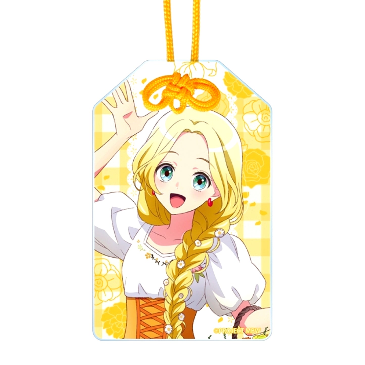 Maebashi Witches Newly Drawn Choco Mitsumata Flower Festival ver. Acrylic Omamori Charm [NEW]