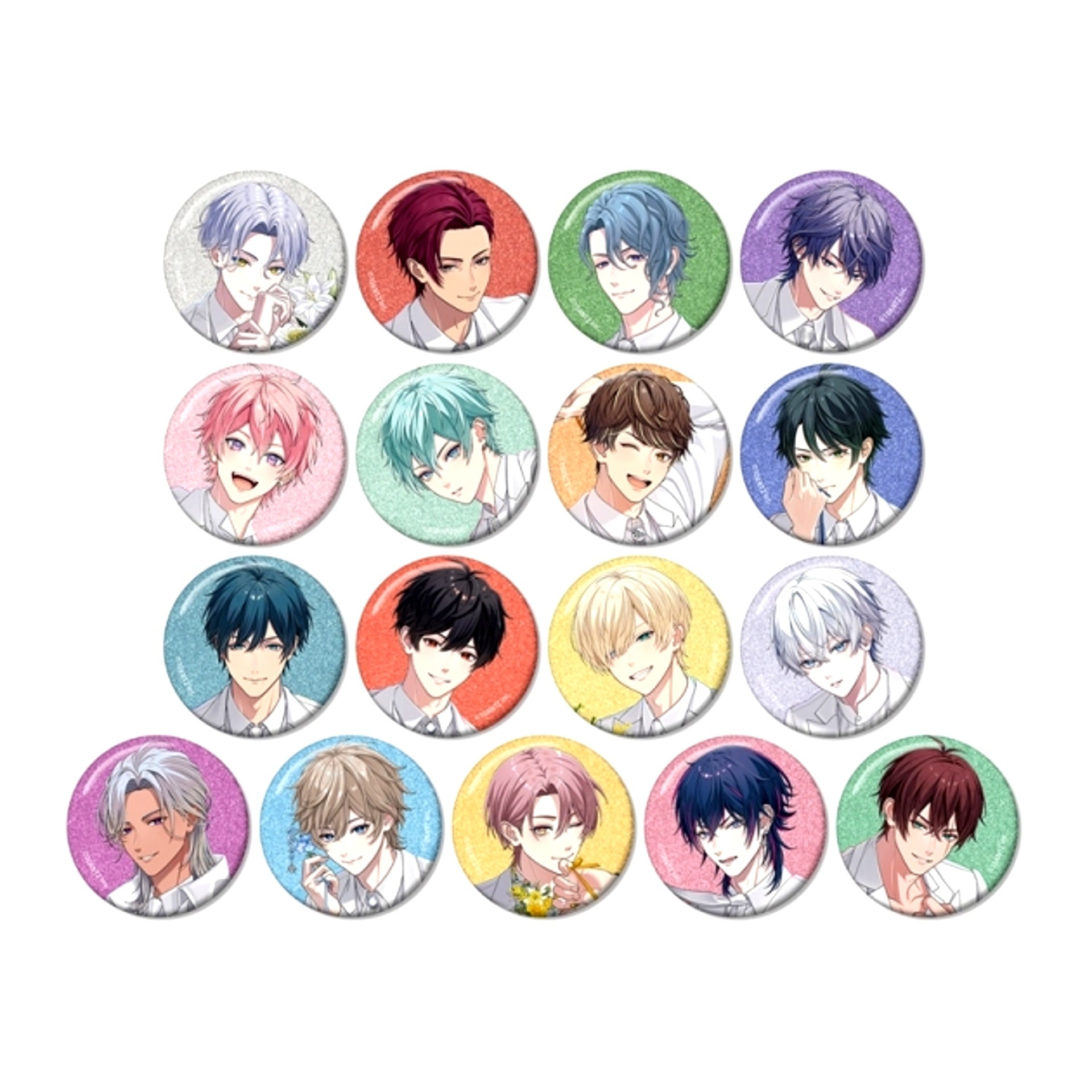 Sengoku A LIVE Newly Drawn 3rd Anniversary Costume ver. Trading Glitter Can Badge (with Bonus) [NEW]