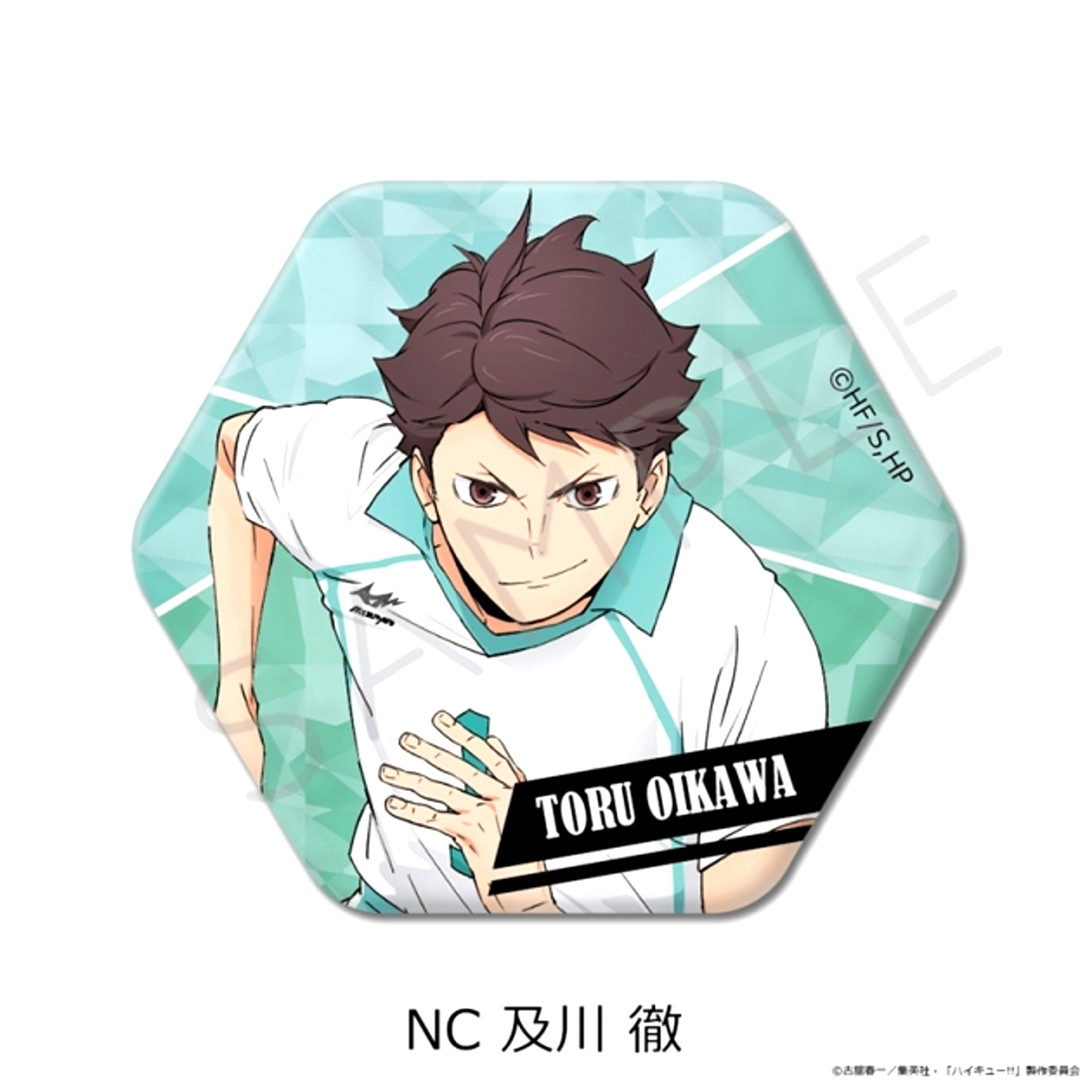 Haikyu!! Vol.12 Hexagonal Can Badge NC (Toru Oikawa) [NEW]