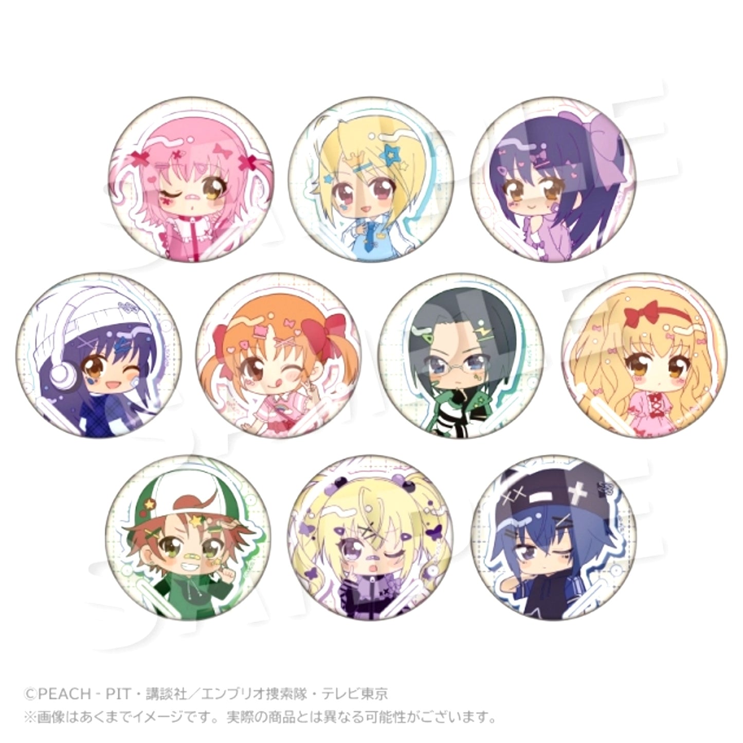 TV Anime Shugo Chara Random Button vivid ver. Goods - Badge [NEW]