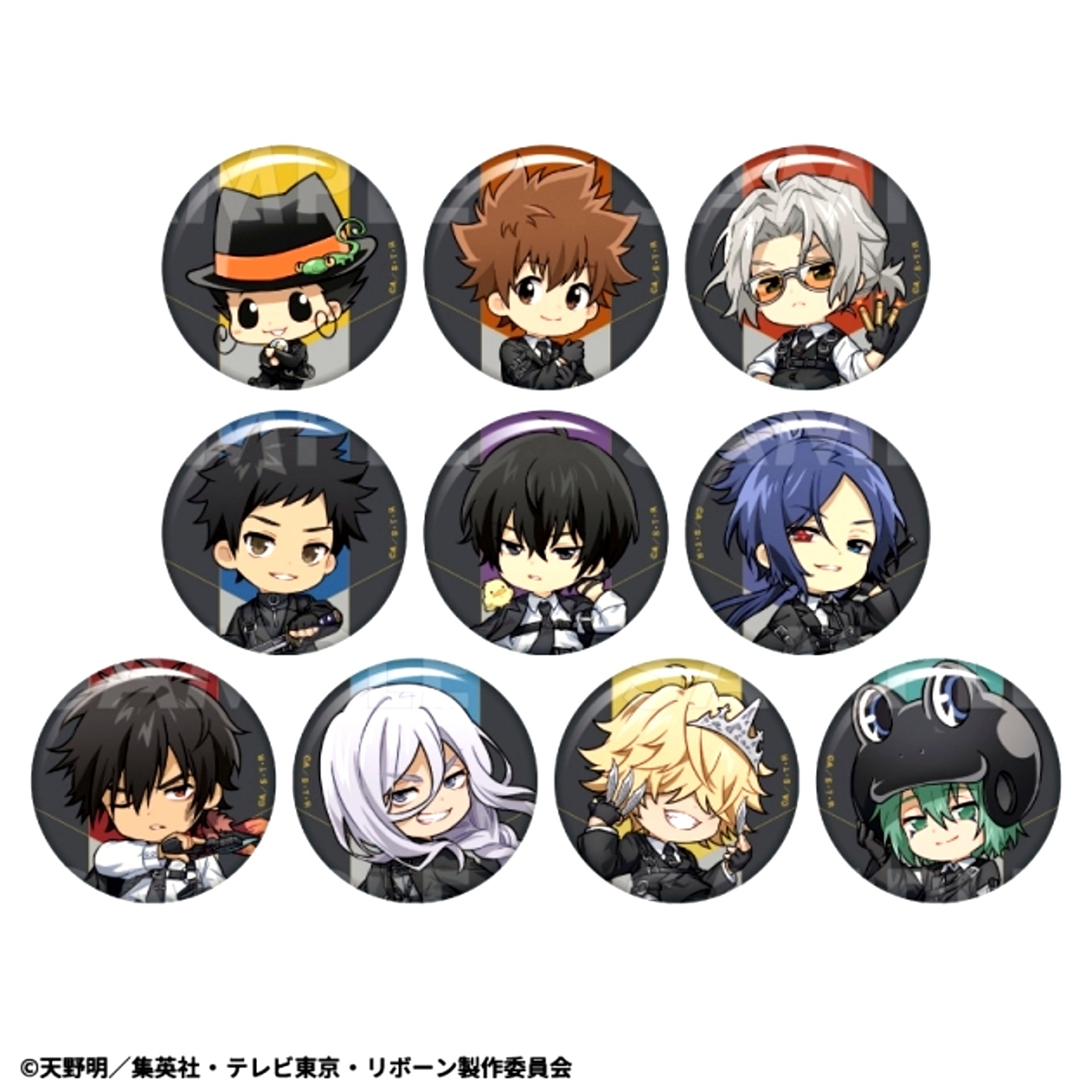 Reborn! Chibi Chara ver. Random Button Goods - Bache BATTLE MODE BLACK [NEW]