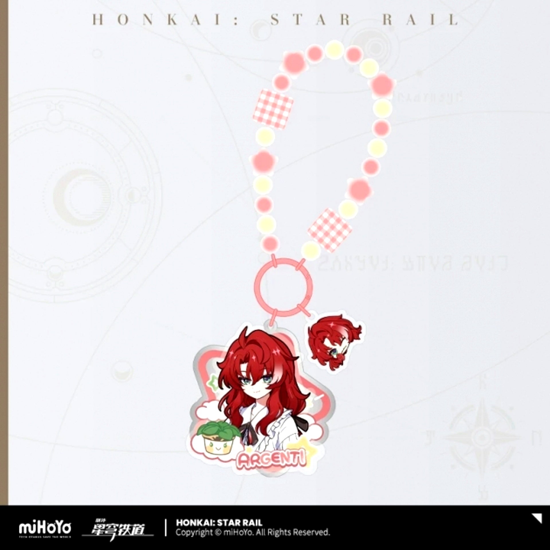 Honkai: Star Rail Boys' Dorm Series Acrylic Keychain Argenti [NEW]