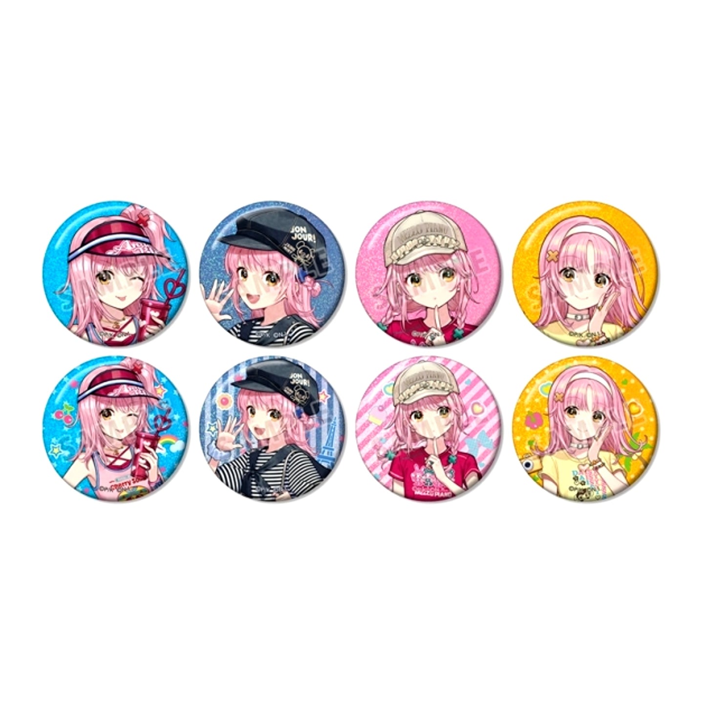 Shugo Chara! NARUMIYA Characters Collaboration Cheriko Illustration Trading Hologram Can Badge (with Bonus) [NEW]