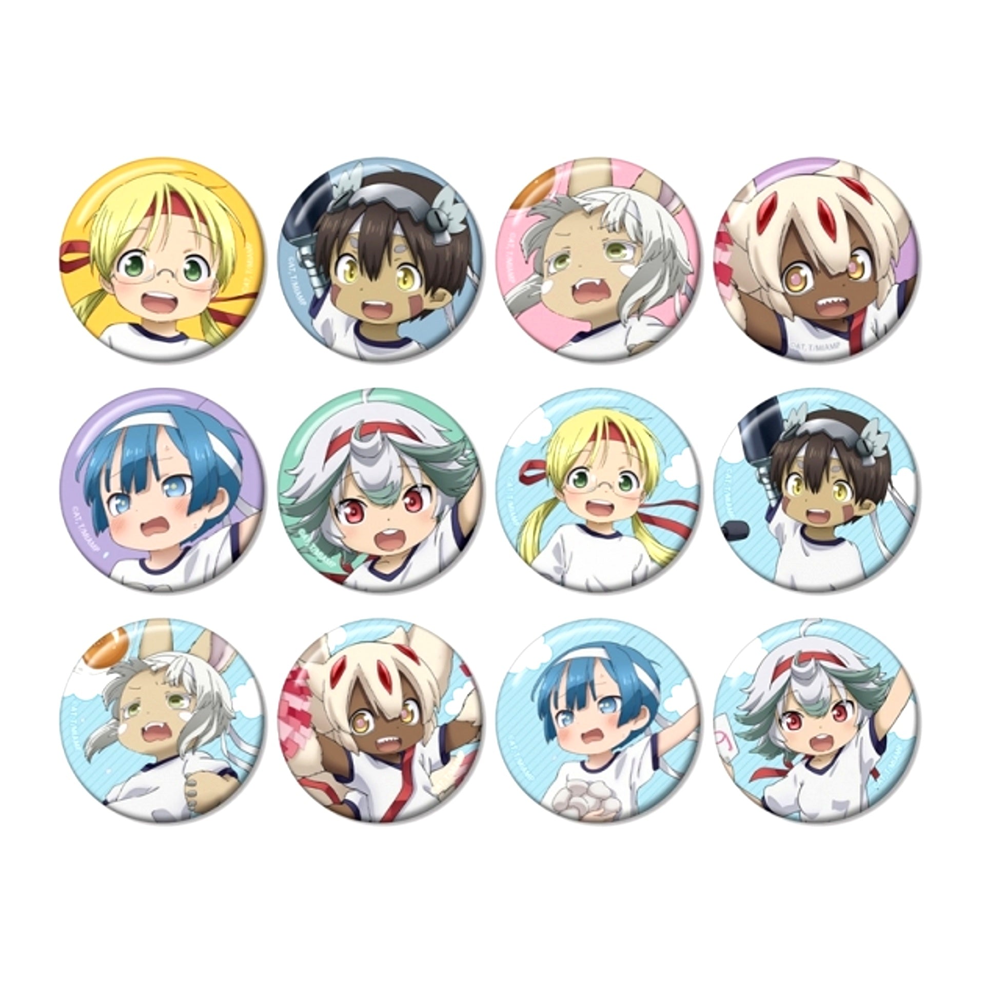 Made in Abyss Newly Drawn Field Day ver. Random Button Goods - Bache with animate with Benefits Bonus [NEW]