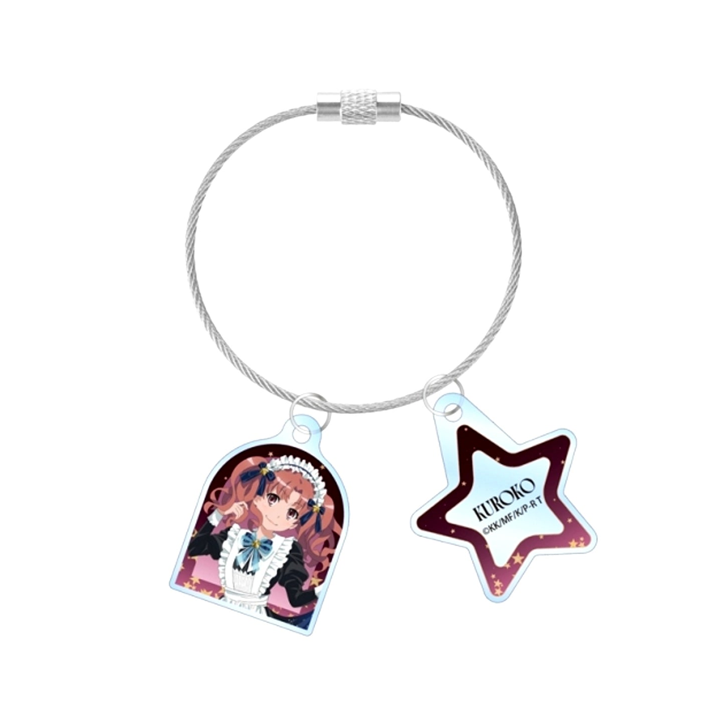 A Certain Scientific Railgun T Newly Drawn Kuroko Shirai Starry Sky Maid ver. Double Wire Acrylic Keychain [NEW]