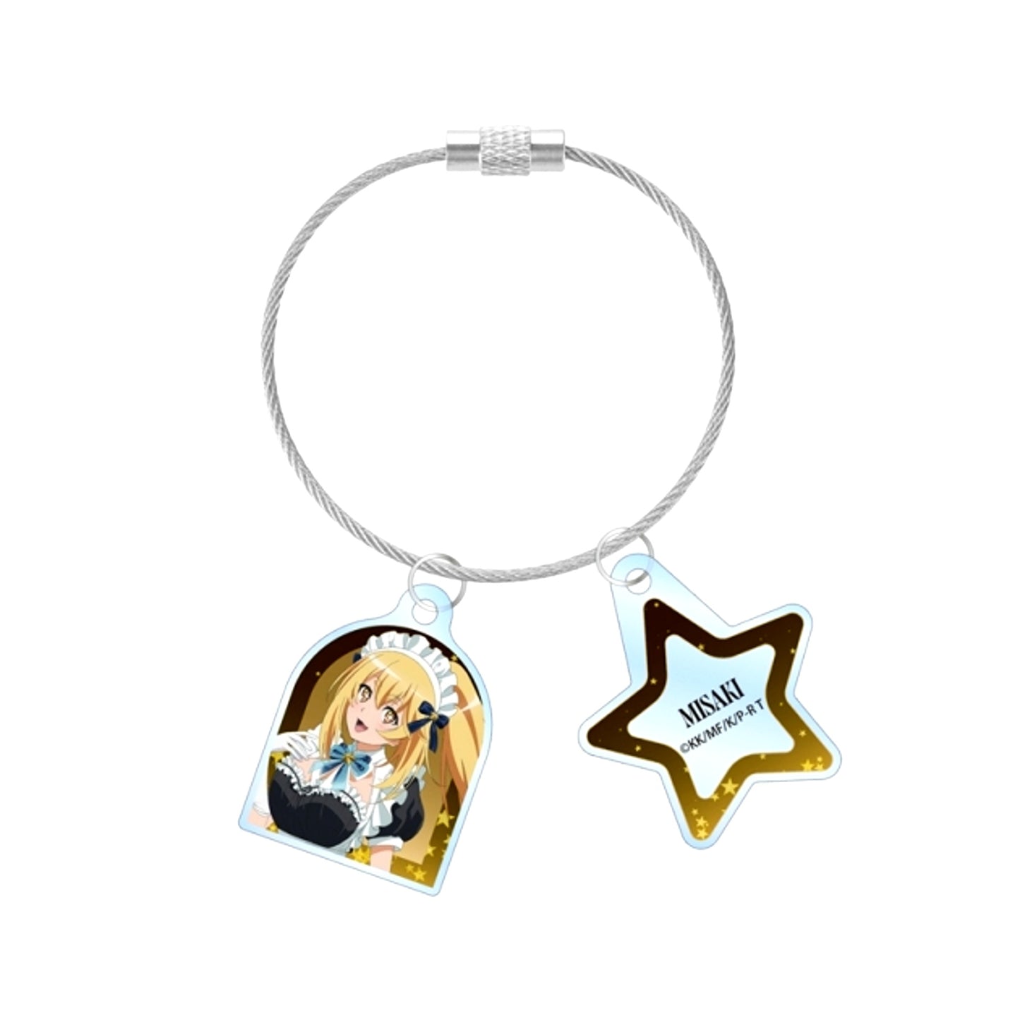 A Certain Scientific Railgun T Newly Drawn Misaki Shokuhou Starry Sky Maid ver. Double Wire Acrylic Keychain [NEW]