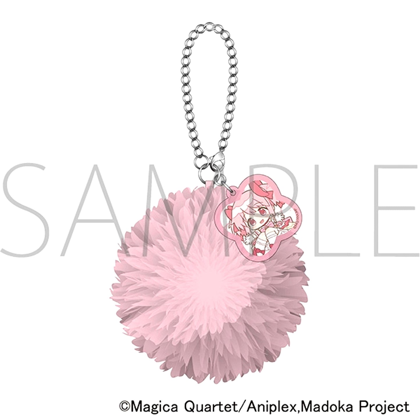 Puella Magi Madoka Magica Pompom Keychain / Kaname Madoka Pastel Pop [NEW]