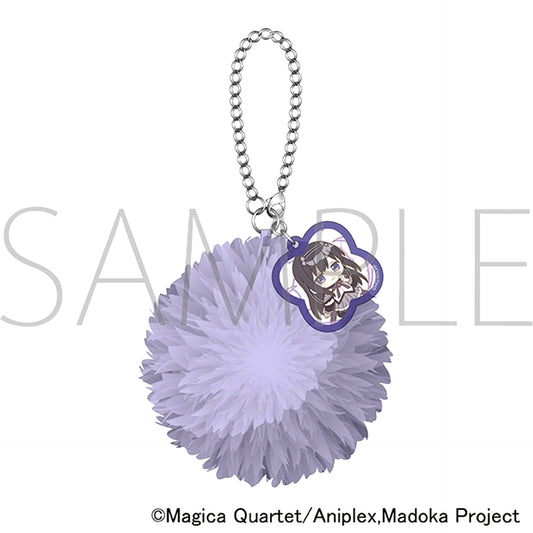 Puella Magi Madoka Magica Pompom Keychain / Akemi Homura Pastel Pop [NEW]