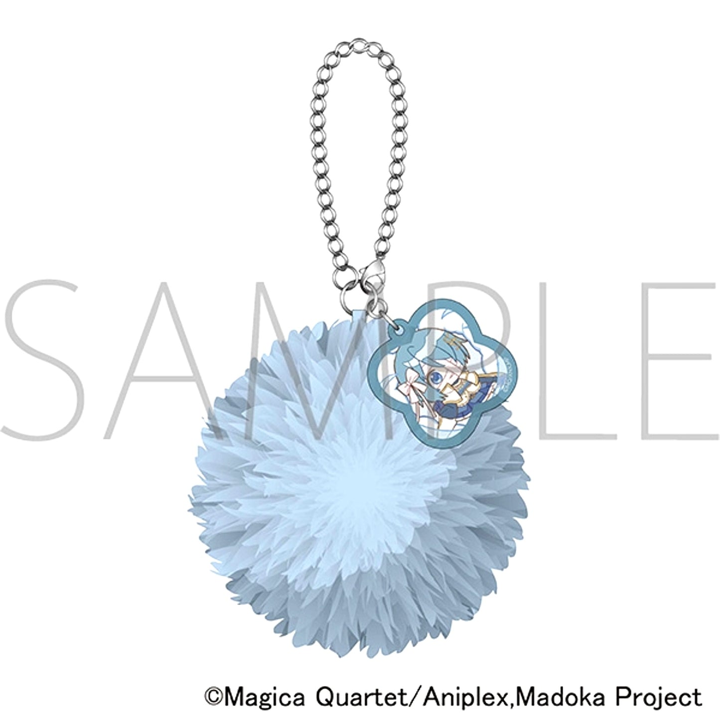 Puella Magi Madoka Magica Pompom Keychain / Miki Sayaka Pastel Pop [NEW]