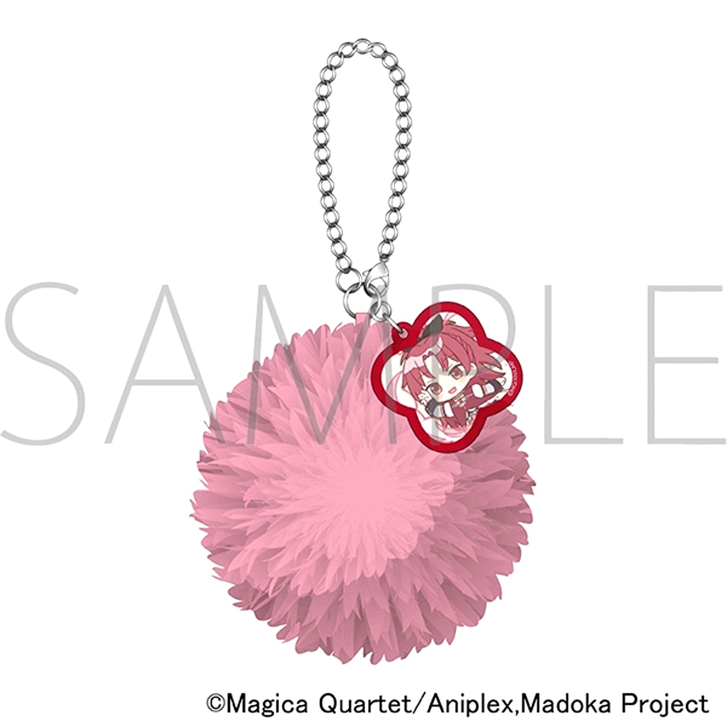 Puella Magi Madoka Magica Pompom Keychain / Sakura Kyoko Pastel Pop [NEW]