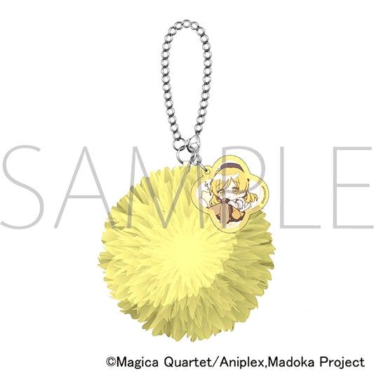 Puella Magi Madoka Magica Pompom Keychain / Tomoe Mami Pastel Pop [NEW]