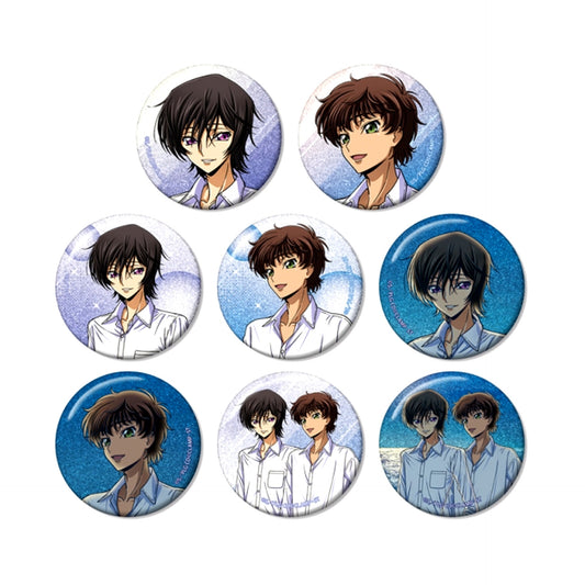 Code Geass: Lelouch of the Rebellion Newly Drawn Night Sea ver. Trading Glitter Can Badge (with Bonus) [NEW]