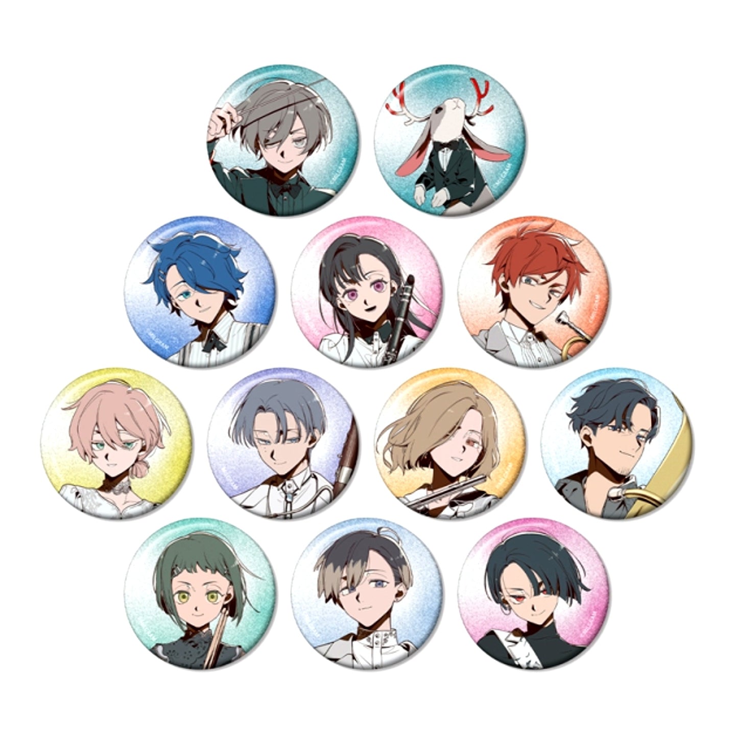 MILGRAM Shizu Illustration Orchestra ver. Trading Glitter Can Badge [NEW]