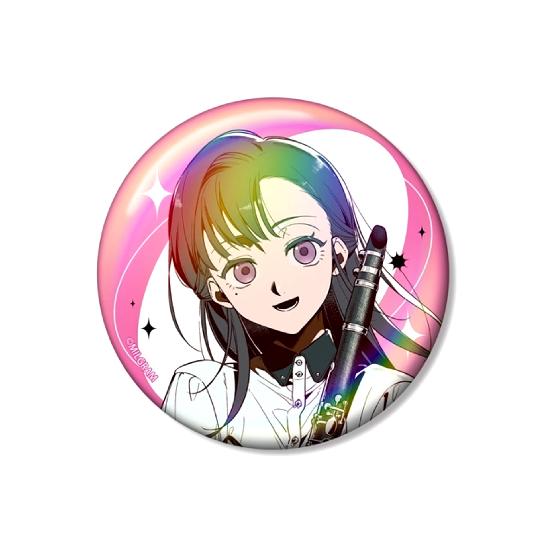 MILGRAM Shizu-san Illustration Yuno Orchestra ver. 75mm Aurora Can Badge [NEW]