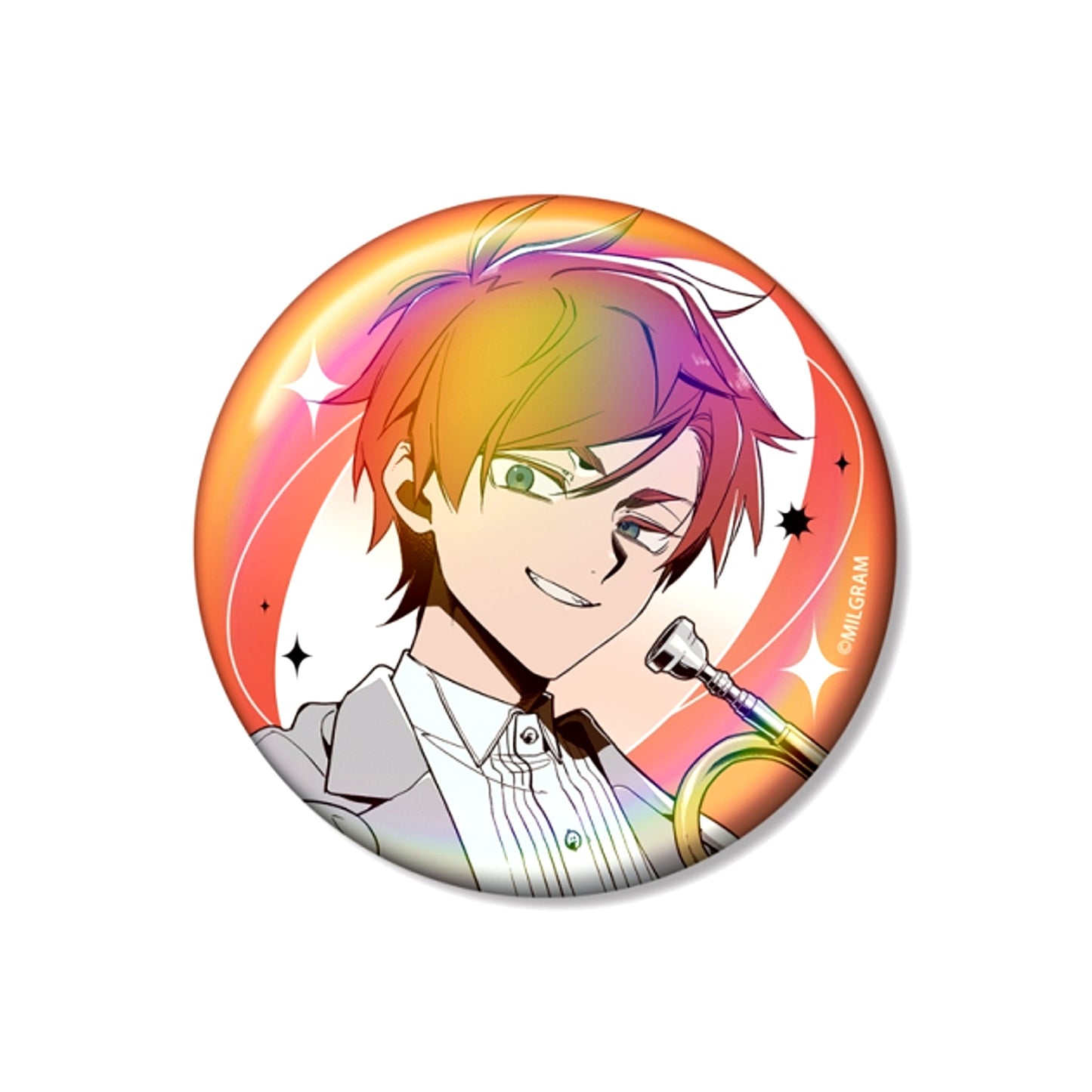 MILGRAM Shizu Illustration Futa Orchestra ver. 75mm Aurora Can Badge [NEW]