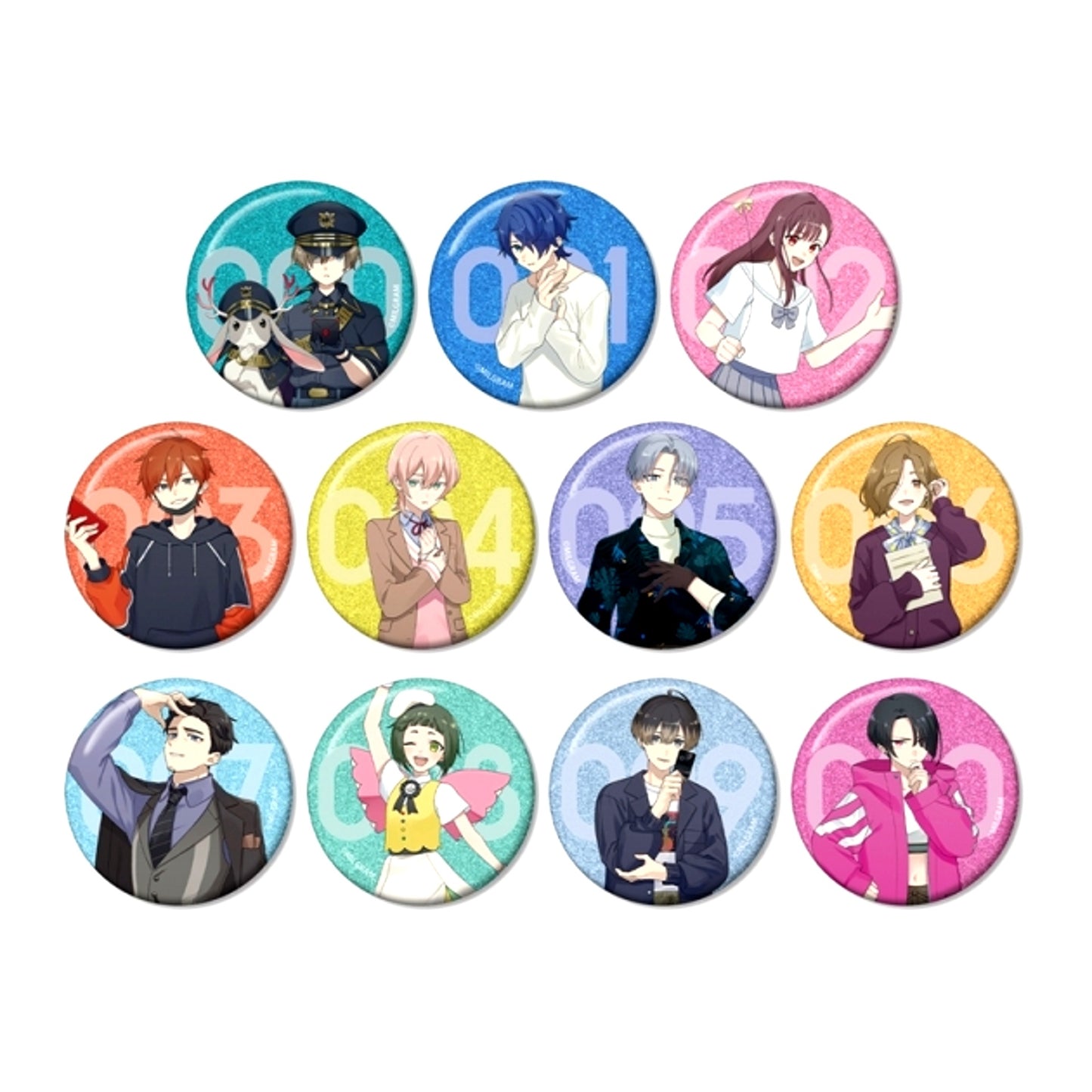 MILGRAM Newly Drawn First Trial MV Costume ver. Trading Glitter Can Badge [NEW]