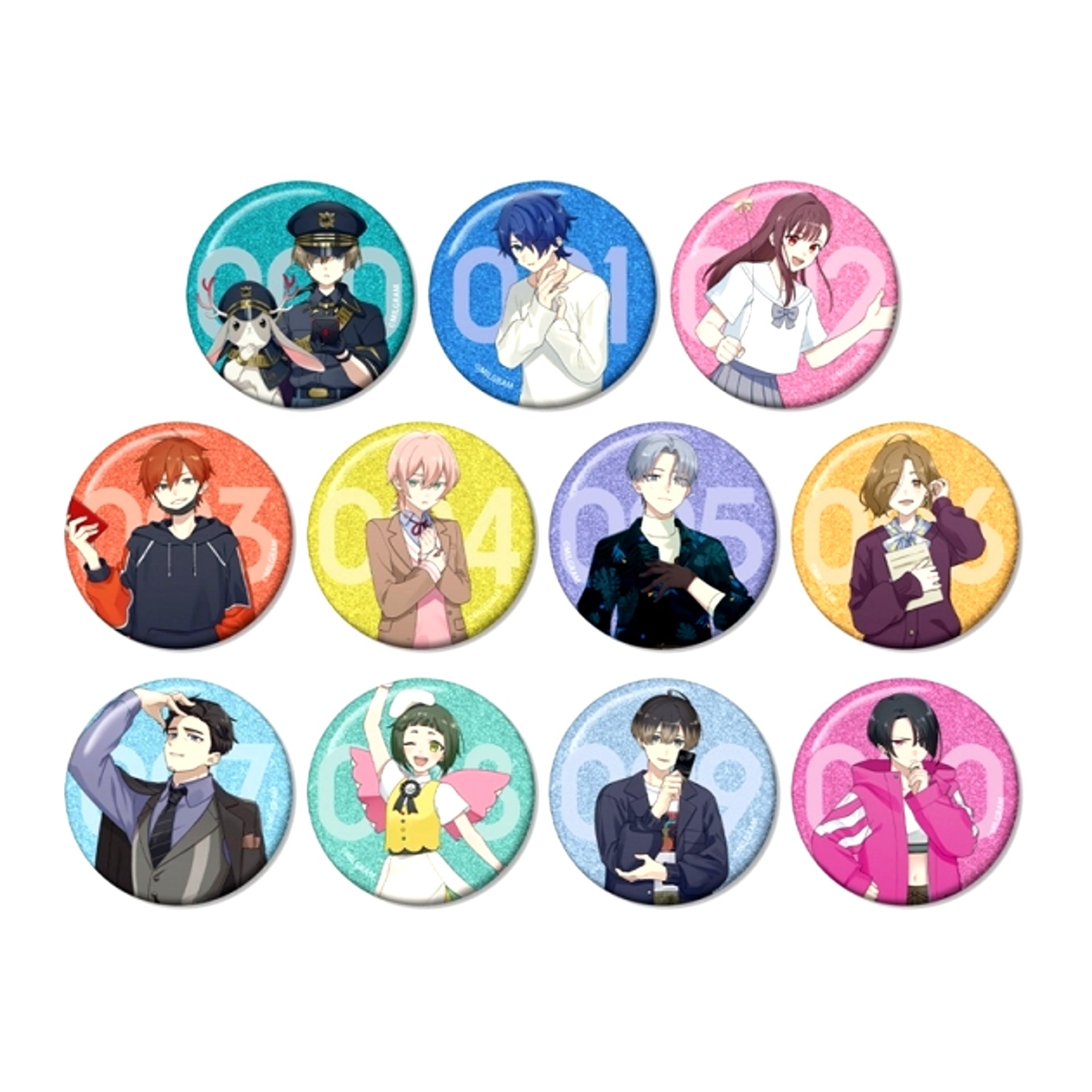 MILGRAM Newly Drawn First Trial MV Costume ver. Trading Glitter Can Badge [NEW]
