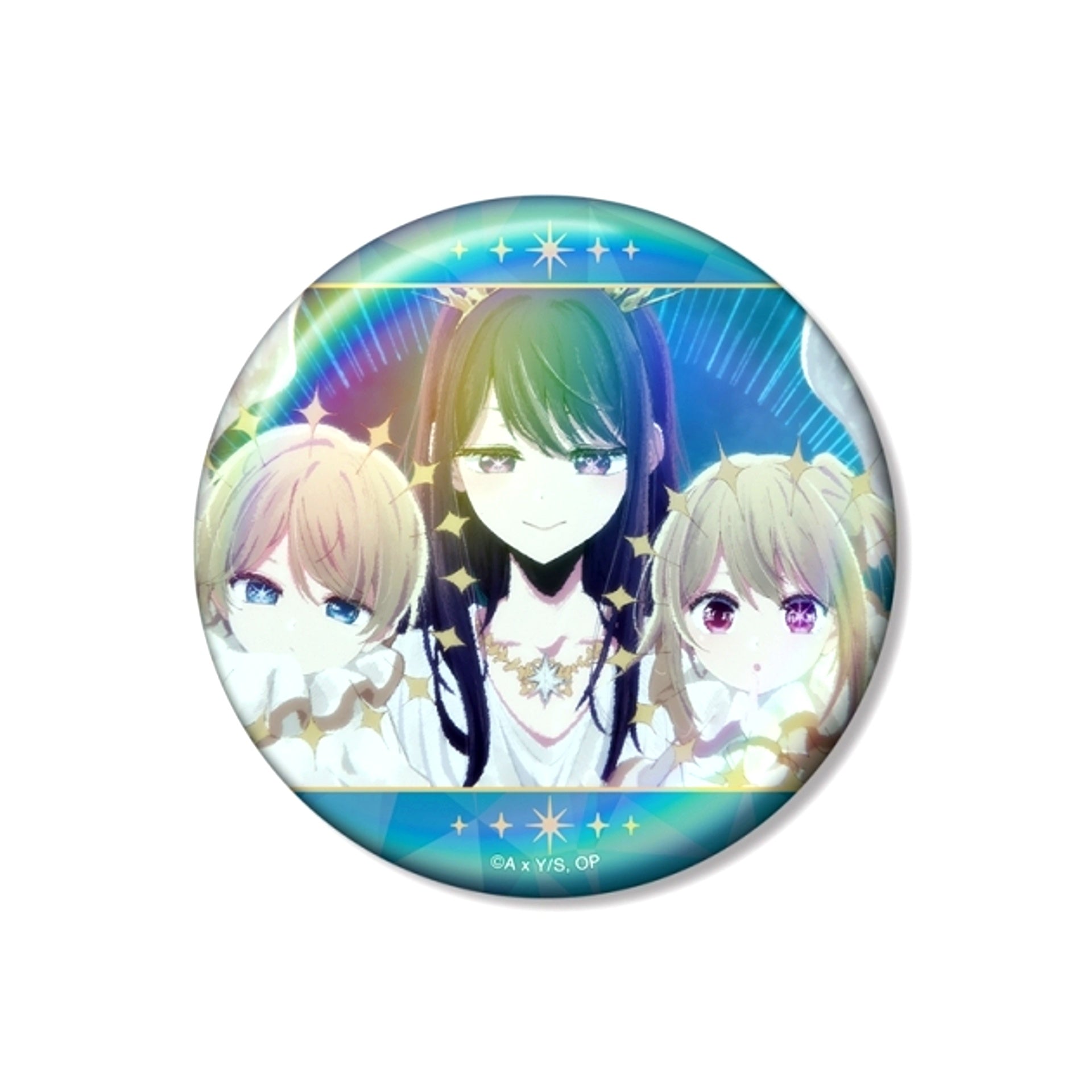 Ai & Aqua & Ruby Opening Scene 75mm Aurora Button Goods - Badge Oshi No Ko [NEW]
