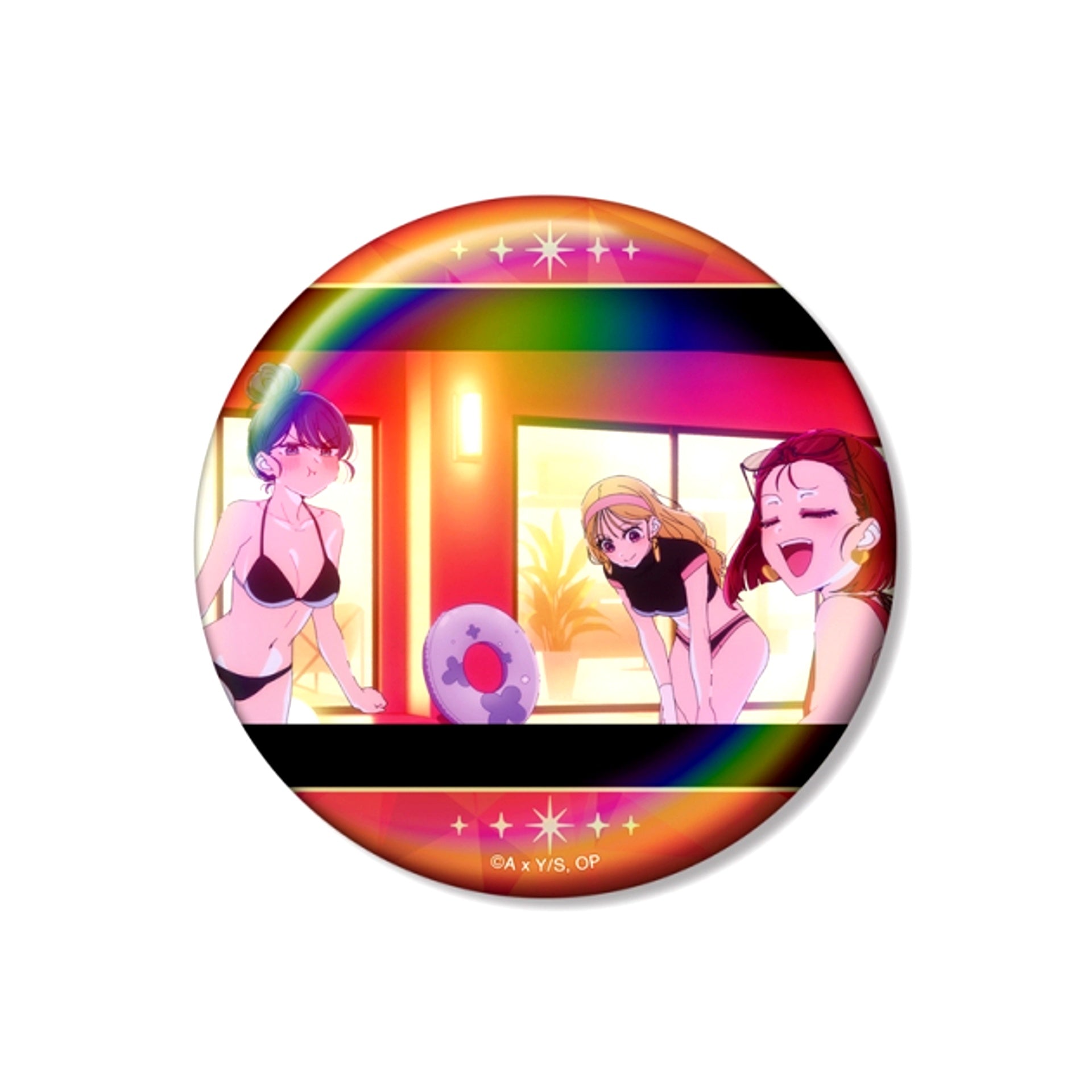 Ruby & Kana Arima & Akane Kurokawa Opening Scene 75mm Aurora Button Goods - Badge Oshi No Ko [NEW]