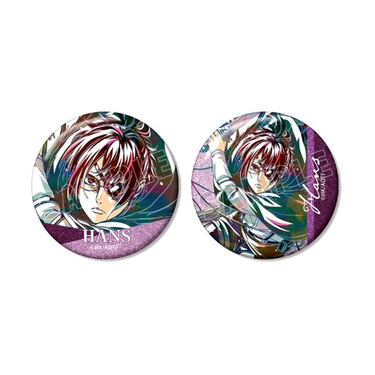 TV Anime Attack on Titan Hange Ani-Art Vol.5 Glitter Can Badge Set of 2 [NEW]
