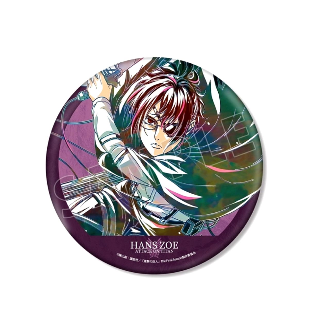 TV Anime Attack on Titan Hange Ani-Art Part 5 B IG Button Goods - Badge [NEW]