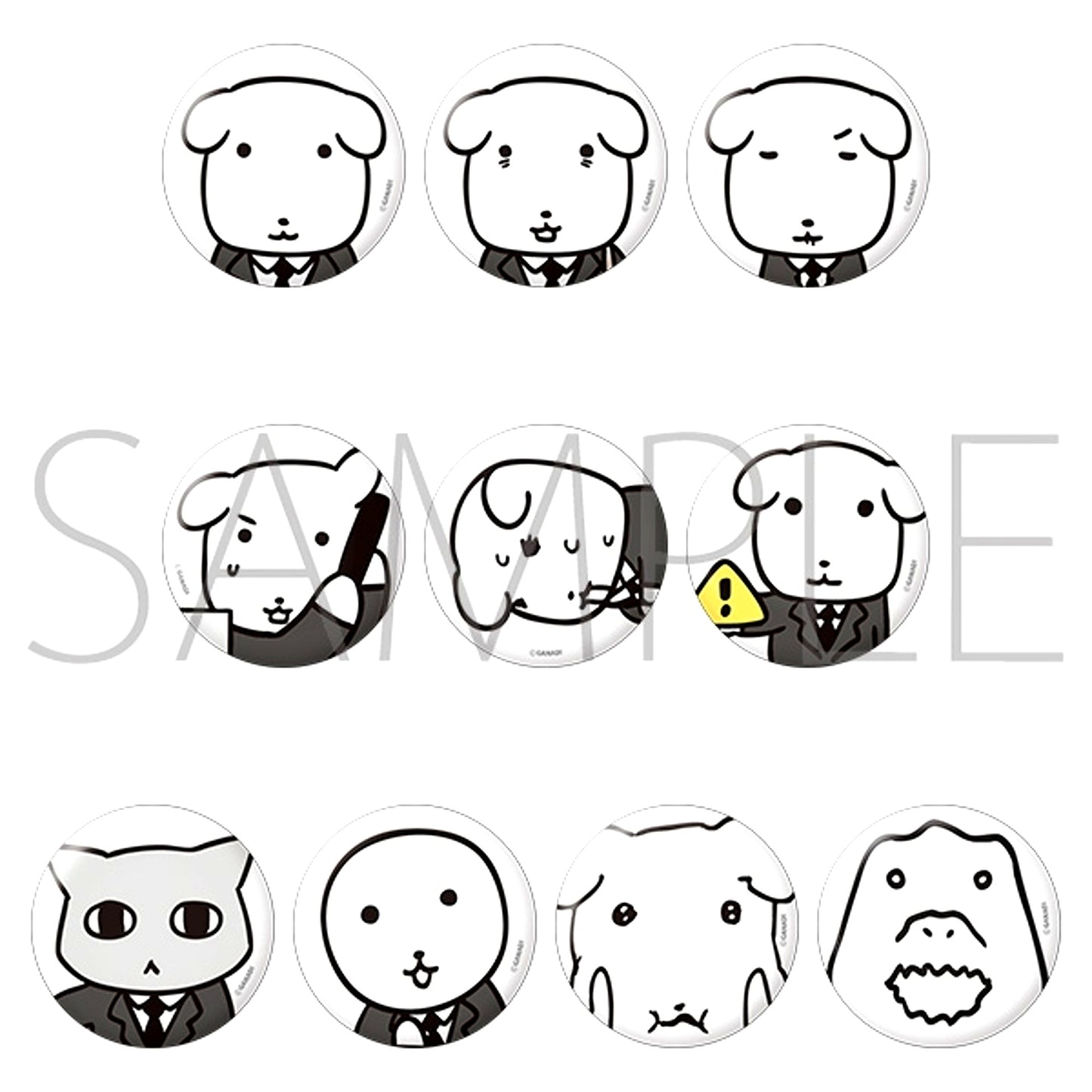 GANADI Puni Puni Can Badge Collection [NEW]