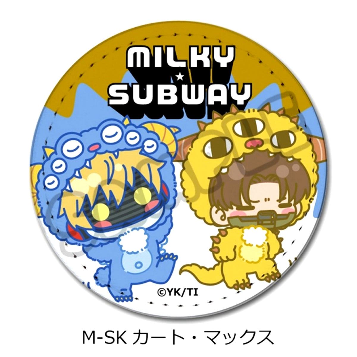 Anime Galaxy Express Milky Subway Leather Badge (Circular) (mochocho Vol.2) M-SK (Kurt / Max) [NEW]