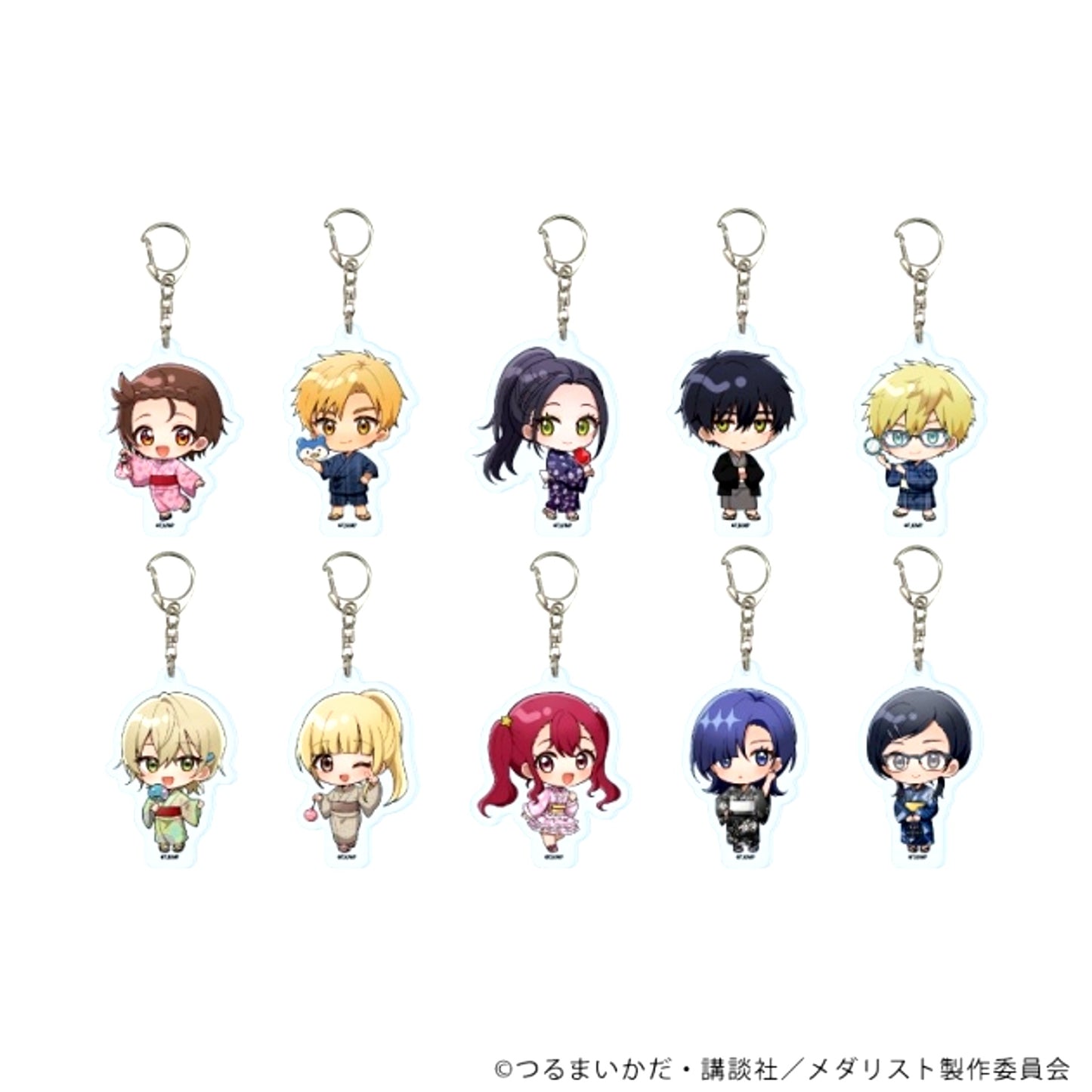 TV Anime Medalist Acrylic Keychain 05/ Summer Festival ver. Blind (All 10 Types)(Mini Character Illustration) Goods - Keychain [NEW]