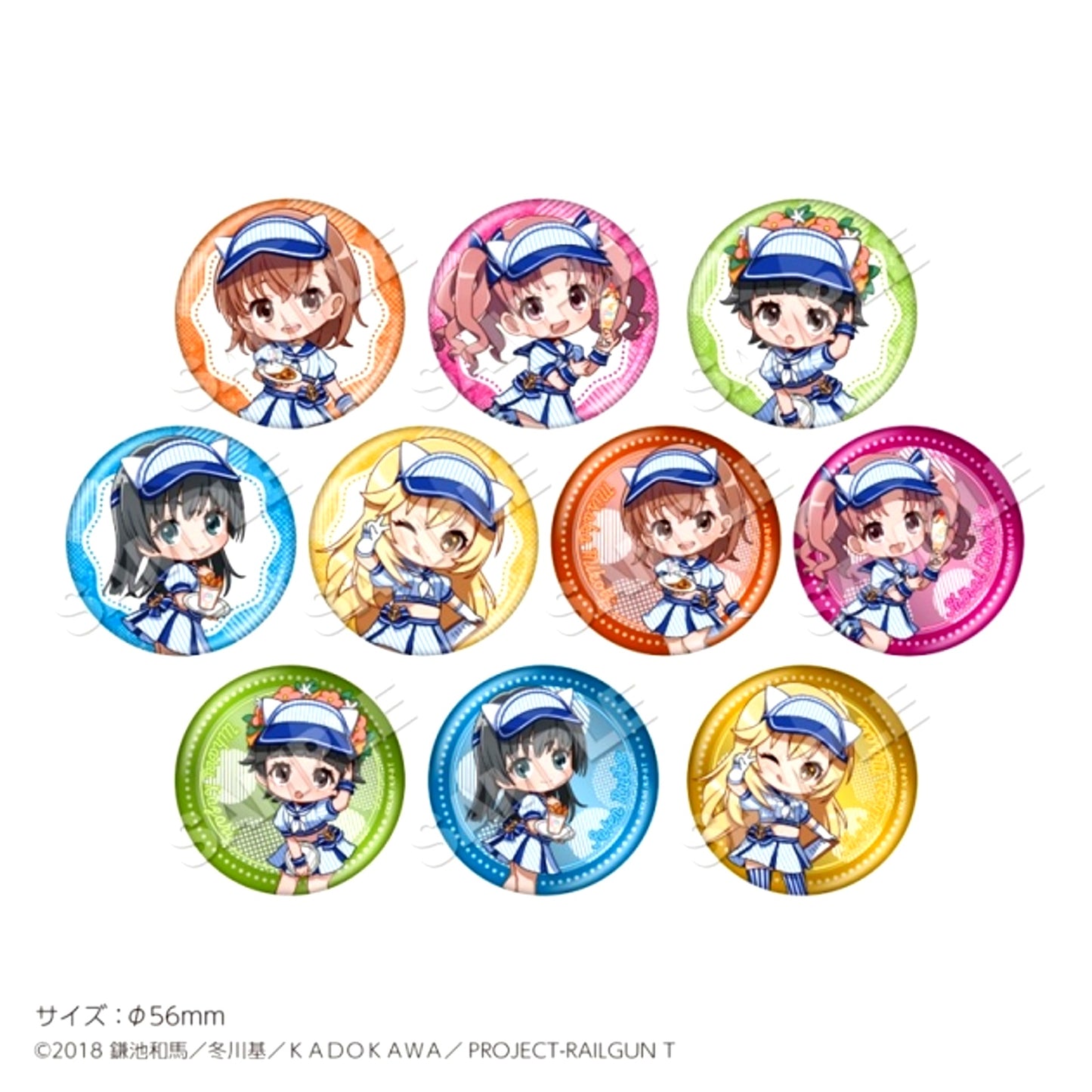 TV Anime A Certain Scientific Railgun T Trading Chibi Button Goods - Bache [NEW]
