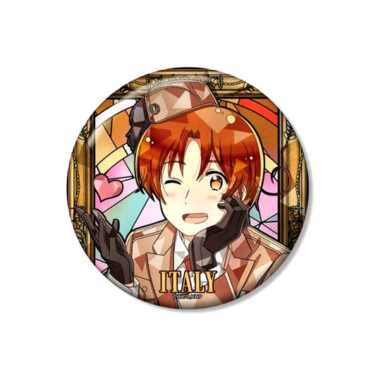 Anime Hetalia World Stars Italy Aure Glass 100mm Button Goods - Bache [NEW]