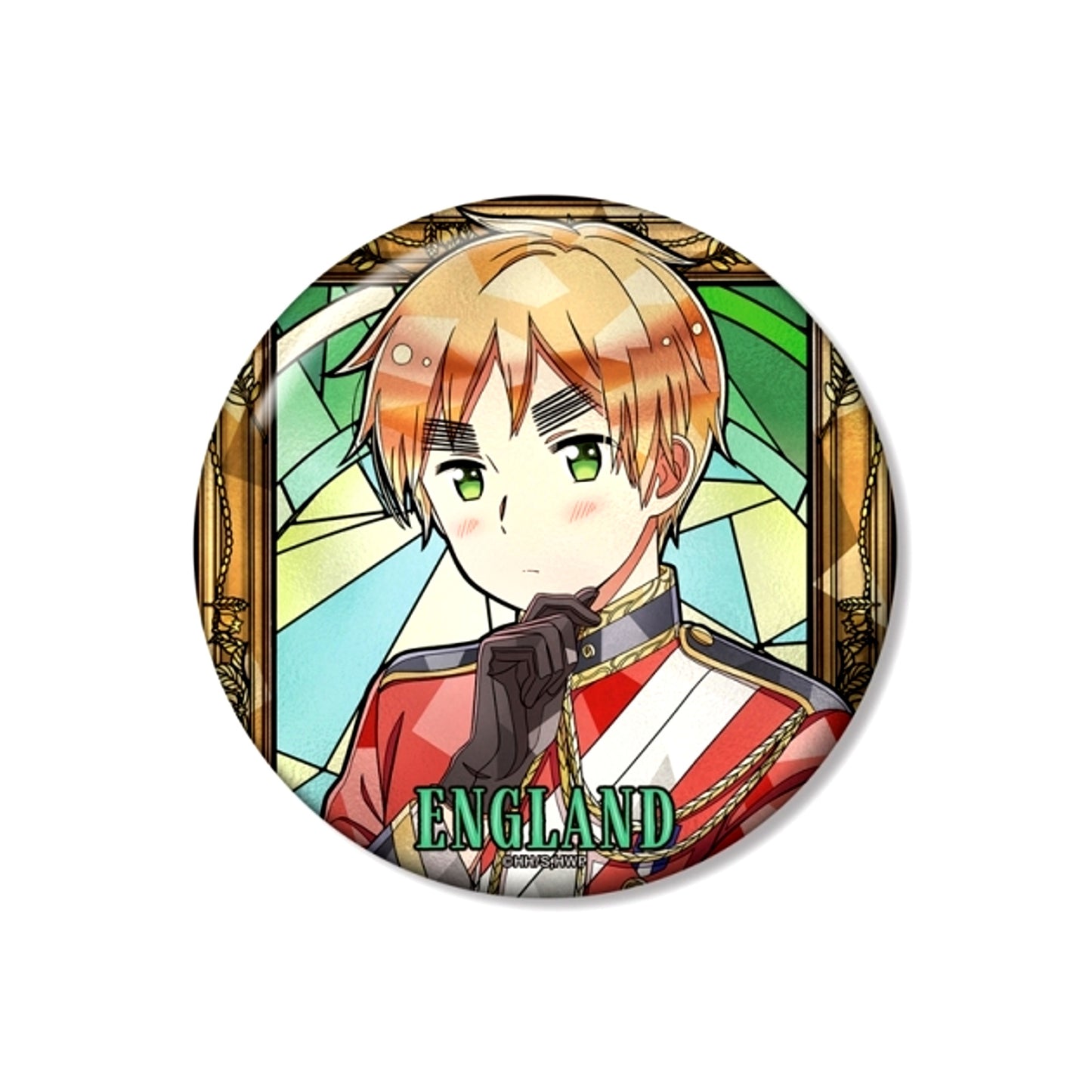 Anime Hetalia World Stars United Kingdom Aure Glass 100mm Button Goods - Badge [NEW]