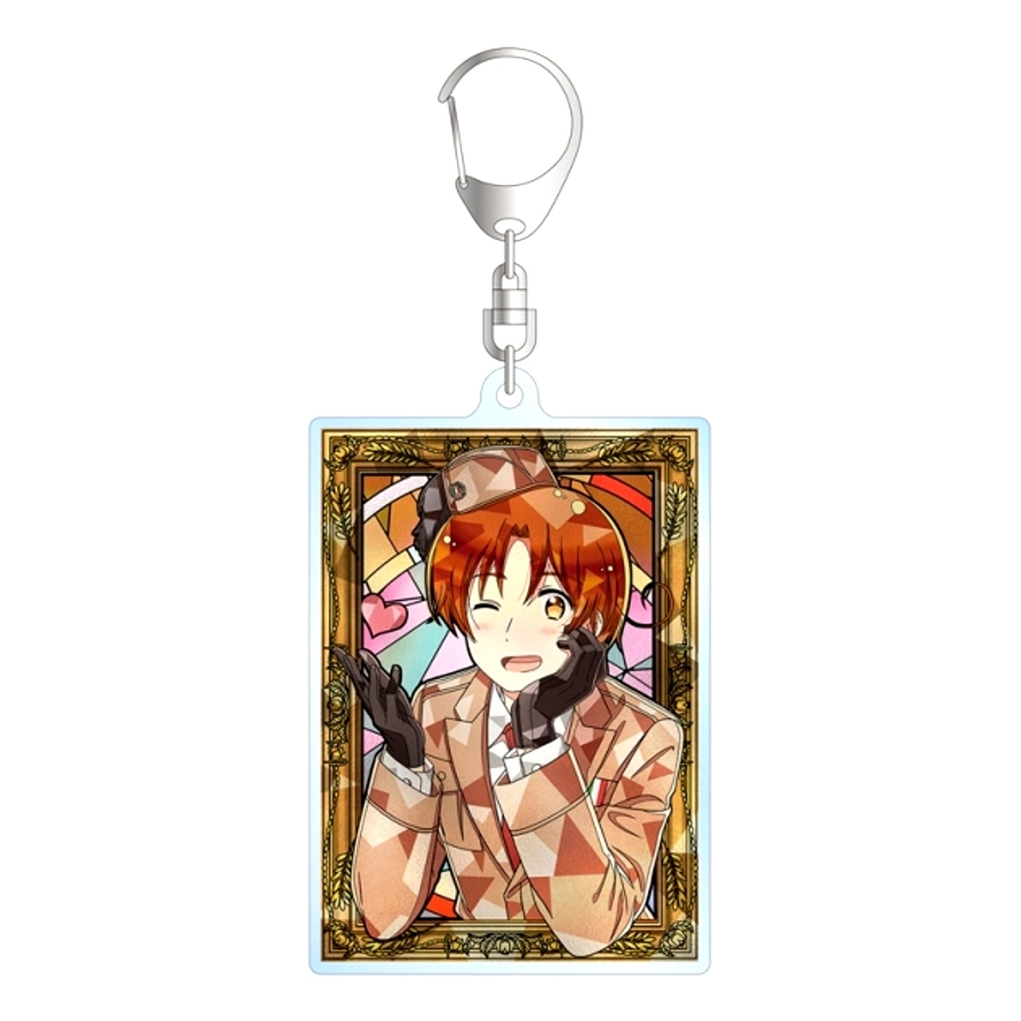 Anime Hetalia World Stars Italy Aure Glass Acrylic Keychain Goods - Keychain [NEW]