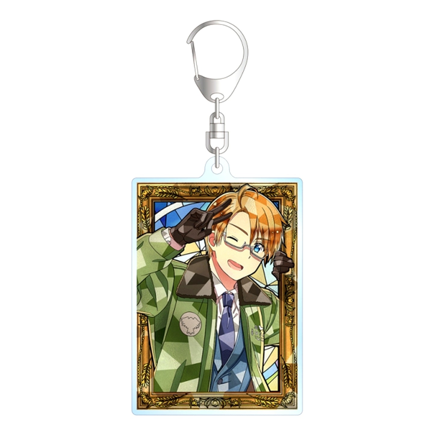 Anime Hetalia World Stars America Aure Glass Acrylic Keychain Goods - Keychain [NEW]