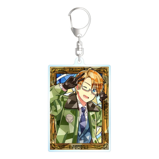Anime Hetalia World Stars America Aure Glass Acrylic Keychain Goods - Keychain [NEW]