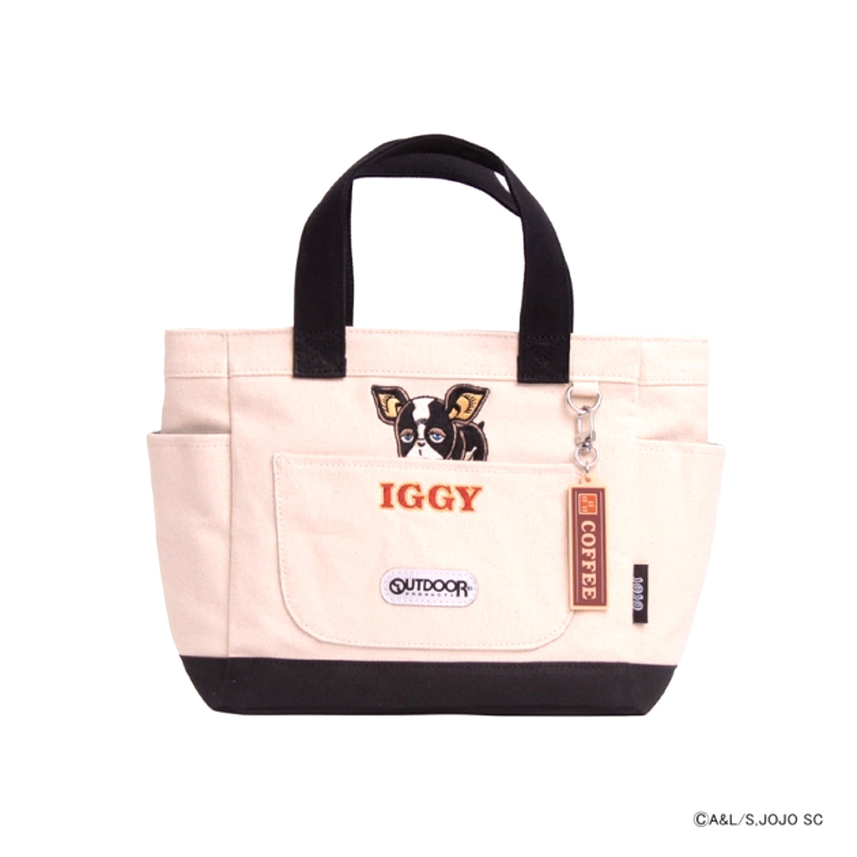 JoJo's Bizarre Adventure: Stardust Crusaders (JoJo's Bizarre Adventure x OUTDOOR PRODUCTS) Iggy Motif Canvas Tote ODJO10 [NEW]