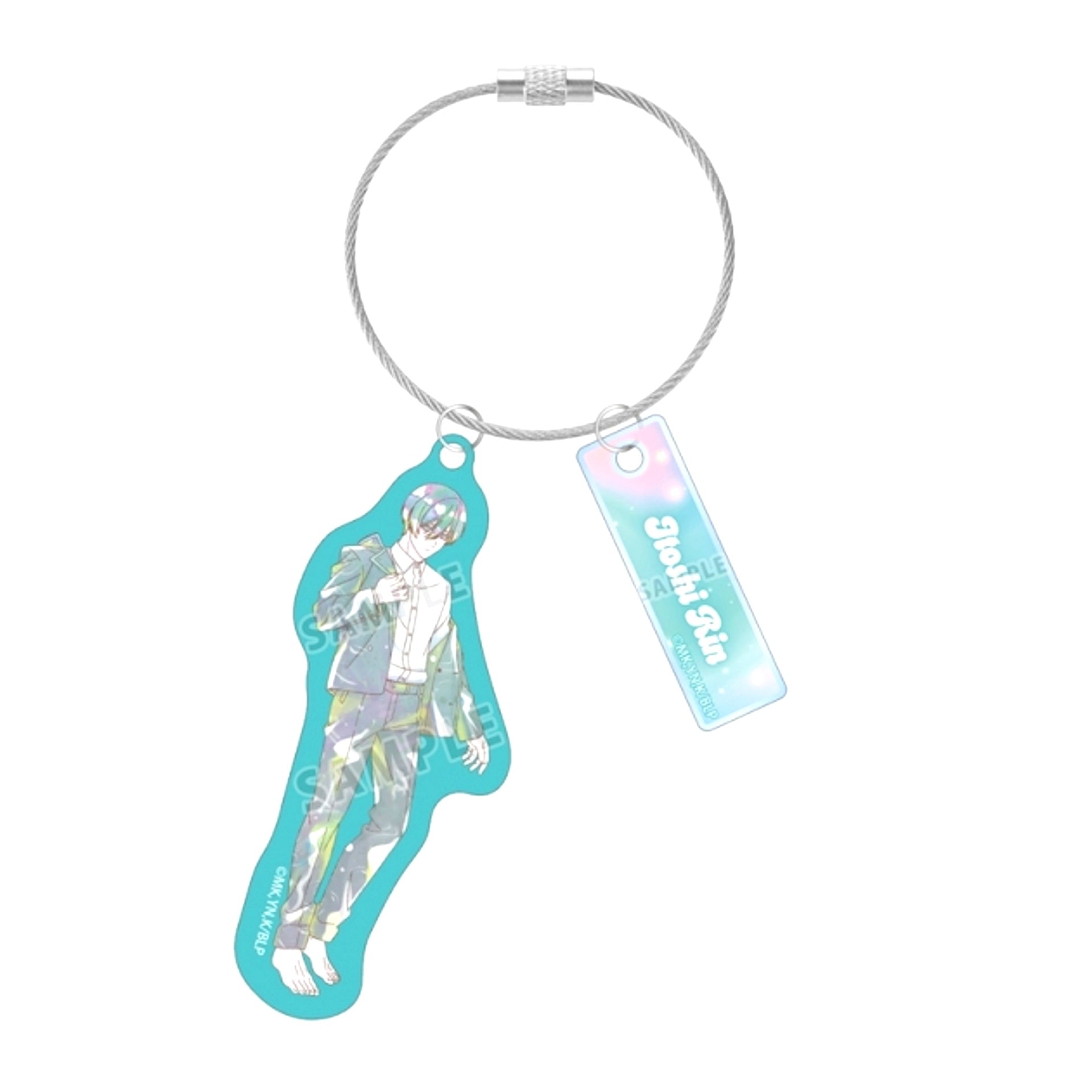 TV Anime Blue Lock Newly Drawn Rin Itoshi Morning Routine ver. Ani-Art KAWAII label 2-Piece Wire BIG Acrylic Keychain [NEW]