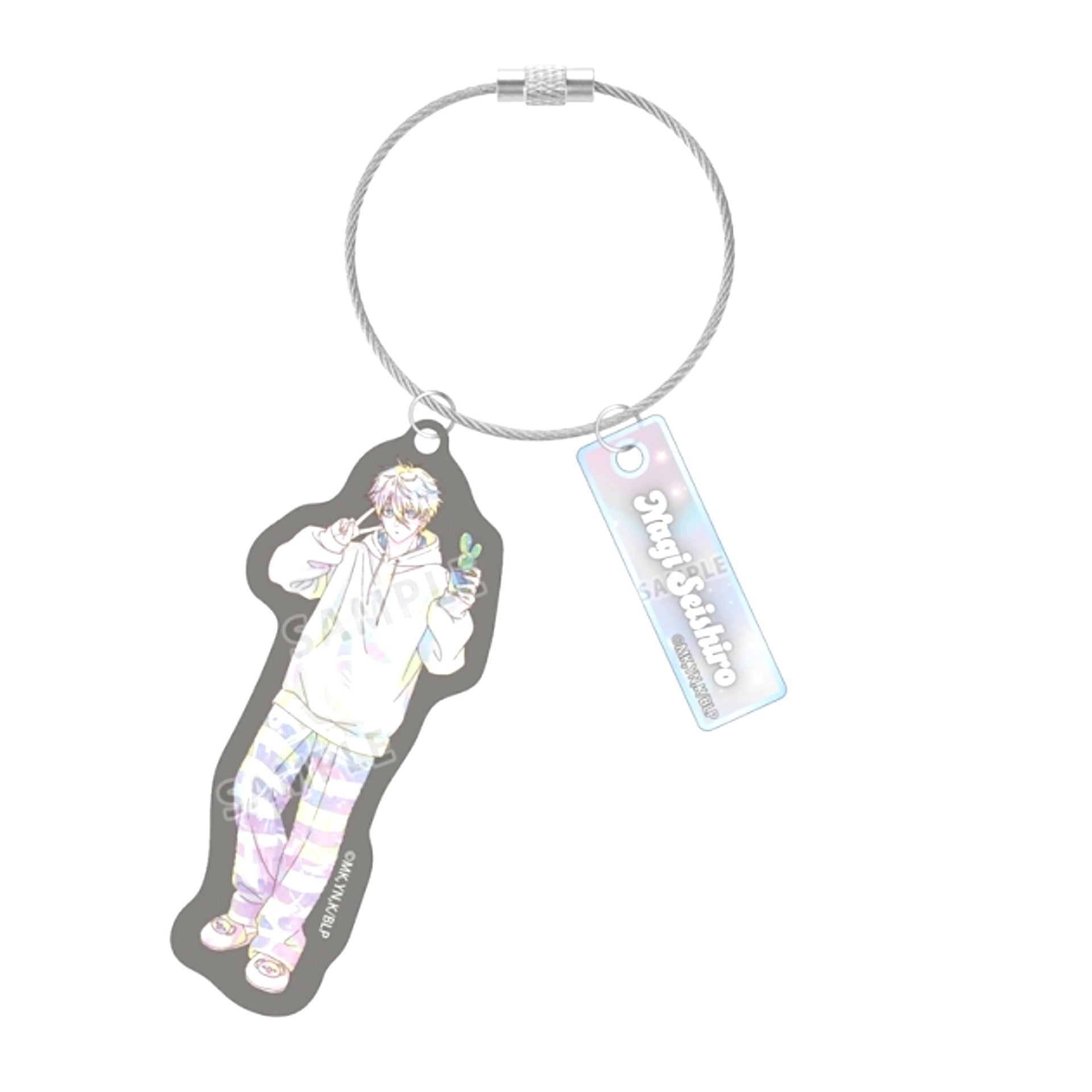 TV Anime Blue Lock Newly Drawn Seishiro Nagi Morning Routine ver. Ani-Art KAWAII label Double Wire BIG Acrylic Keychain [NEW]