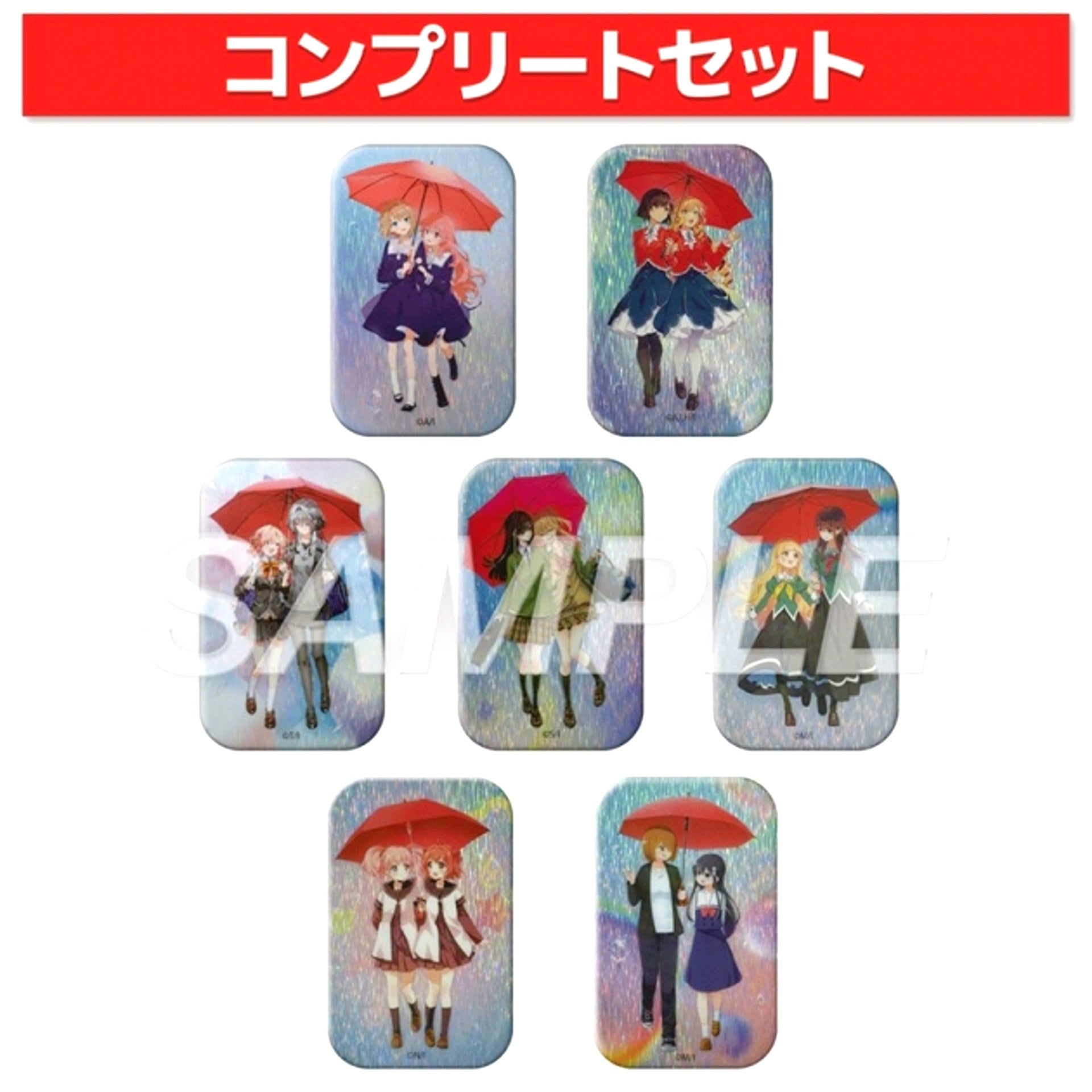 Yuri Hime 20th Anniversary Exhibition Random Square Can Badge (with Stand) [All 7 Types] (Complete Set) [NEW]