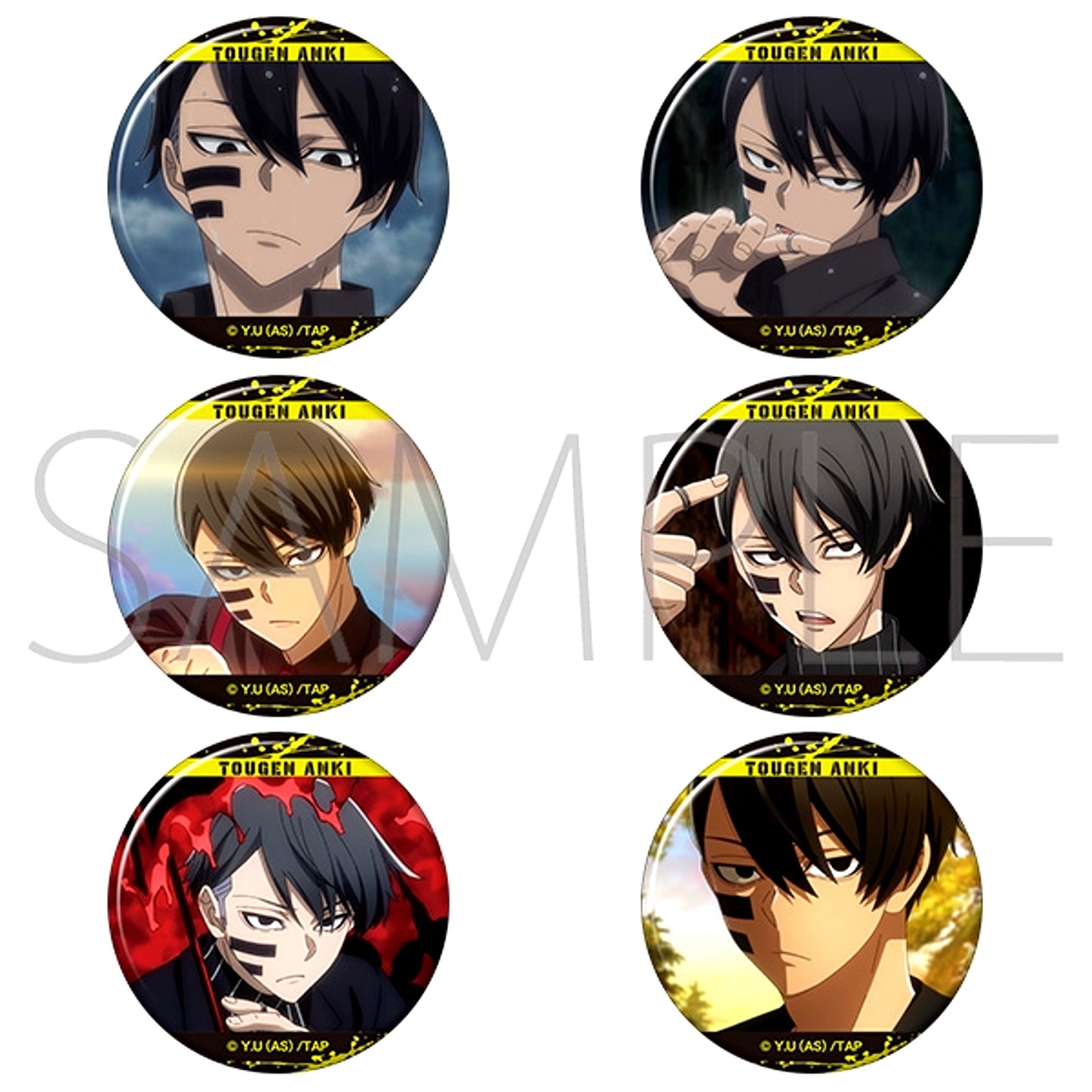 Togen Anki: Dark Demon of Paradise Favorite Character Badge Collection / Naito Mudano BOX Goods - Bache [NEW]
