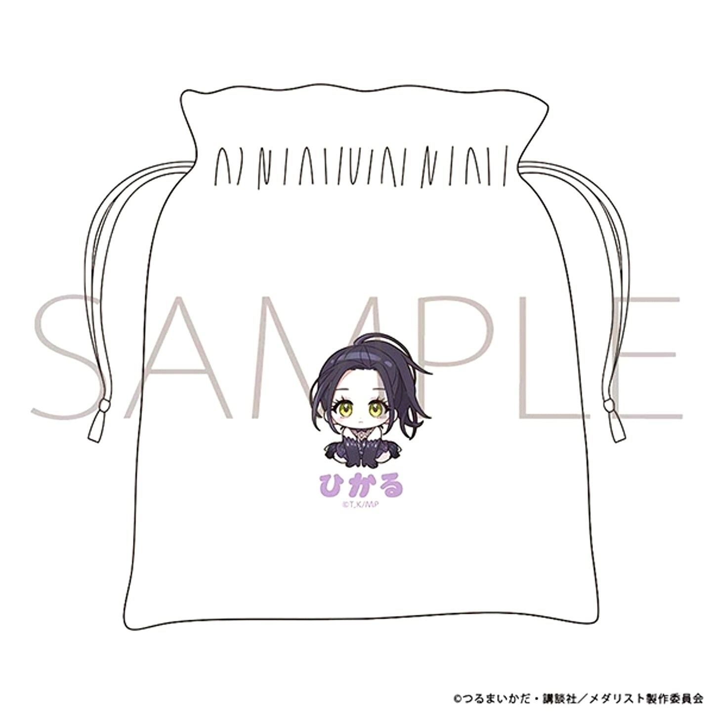 Medalist Satin Frill Drawstring Bag / Hikaru Kamisaki [NEW]