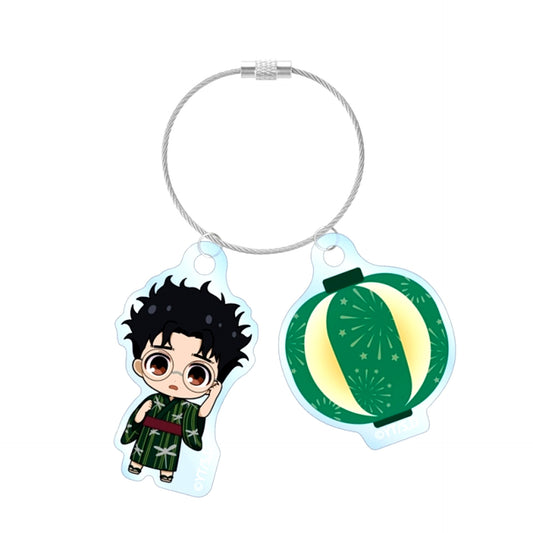 Dandadan Okarun Chibi Character Summer Festival ver. Double Wire Acrylic Keychain [NEW]