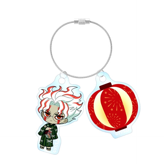 Dandadan Okarun (Transformed) Chibi Character Summer Festival ver. Double Wire Acrylic Keychain [NEW]